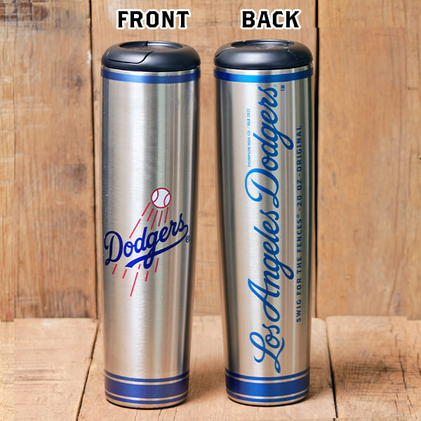 Collection of Los Angeles Dodgers Metal Dugout Mug Stainless Steel Baseball Bat Mug in a gallery layout