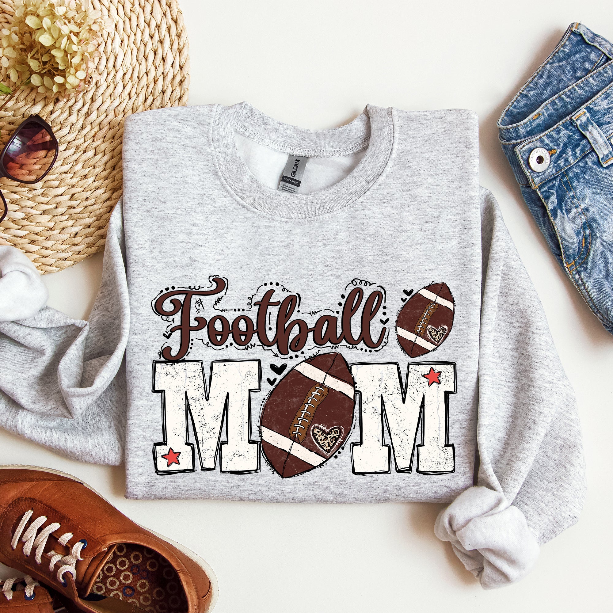 Collection of Football Mom Sweatshirt in a gallery layout
