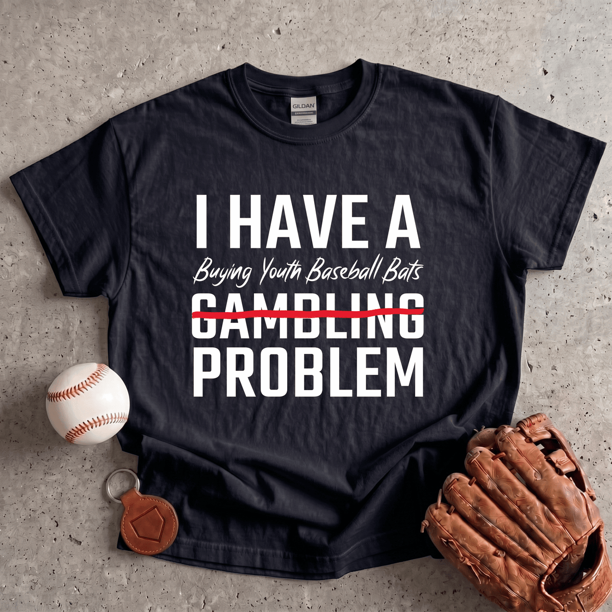 Youth Baseball Bats Problem T-Shirt