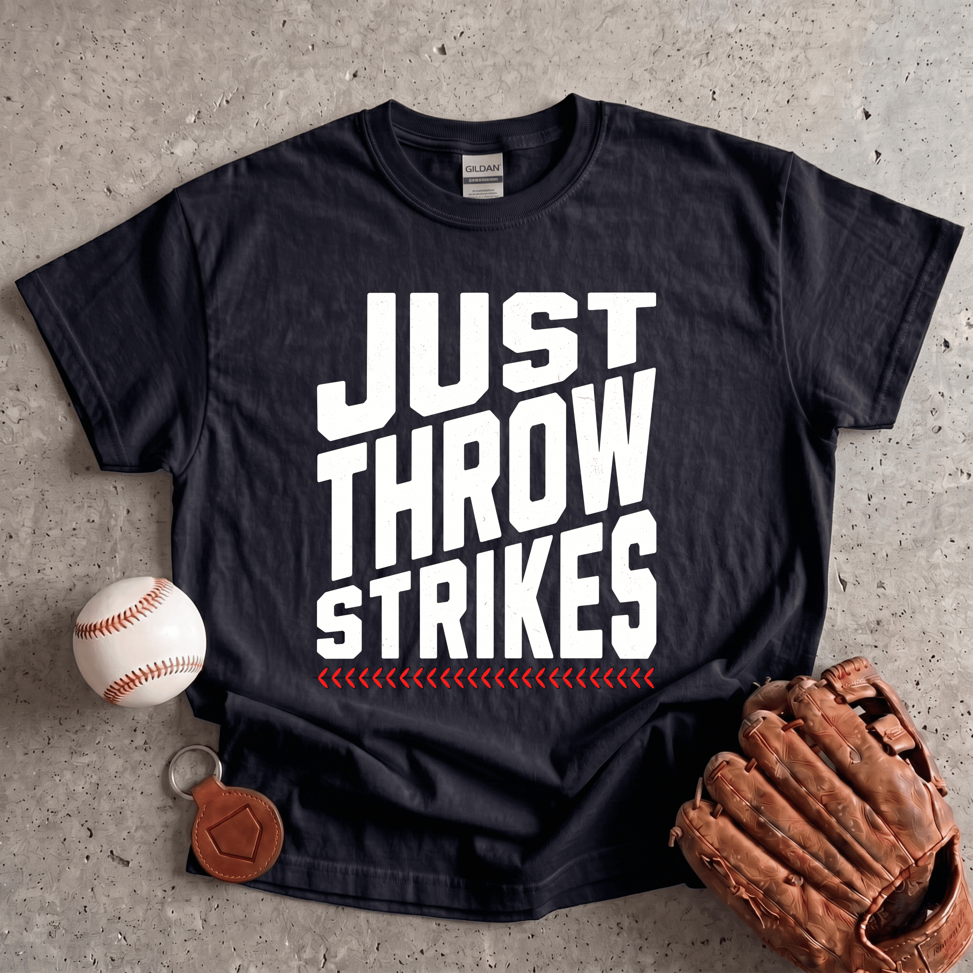 Just Throw Strikes Baseball T-Shirt
