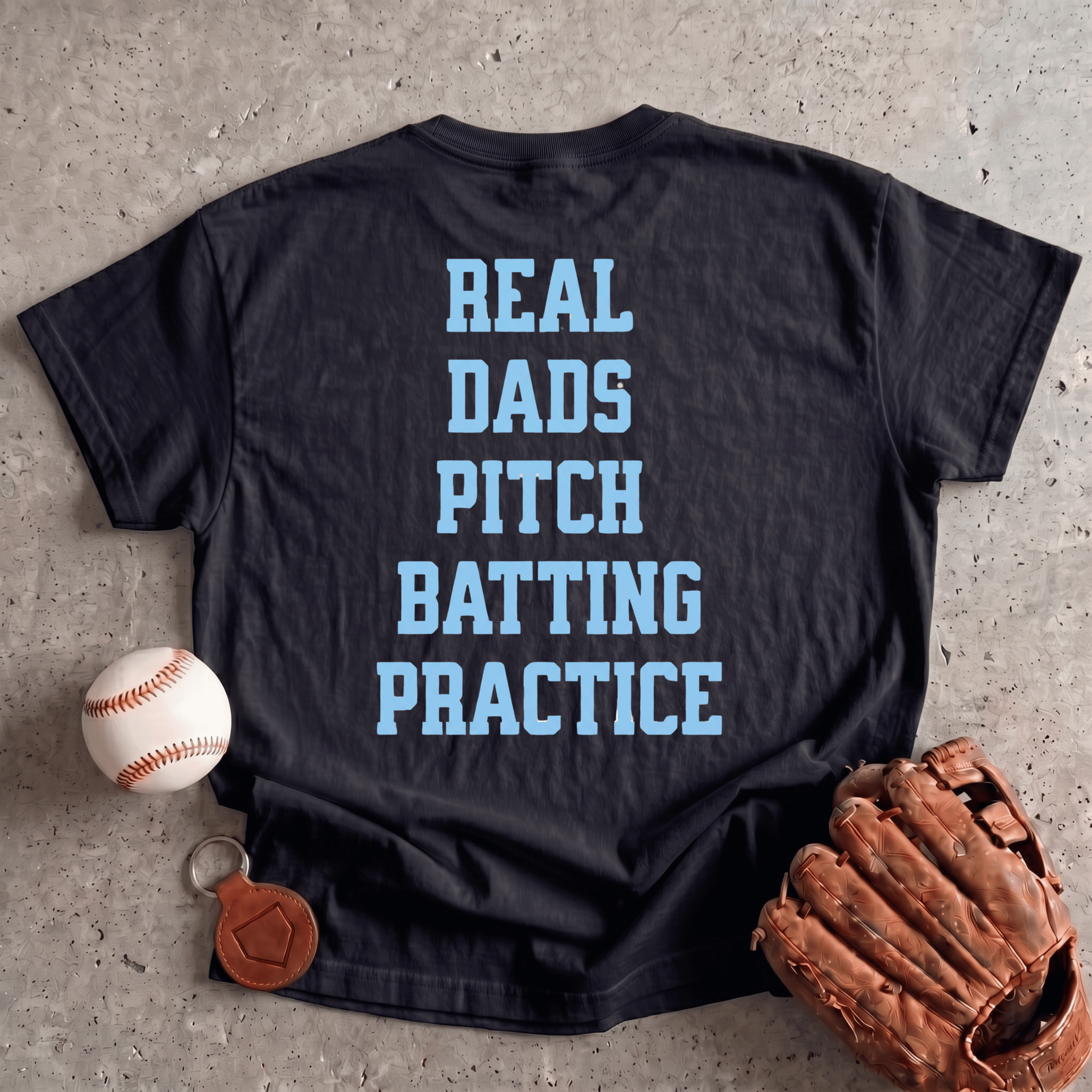 Collection of Real Dads Pitch Batting Practice T-Shirt in a gallery layout