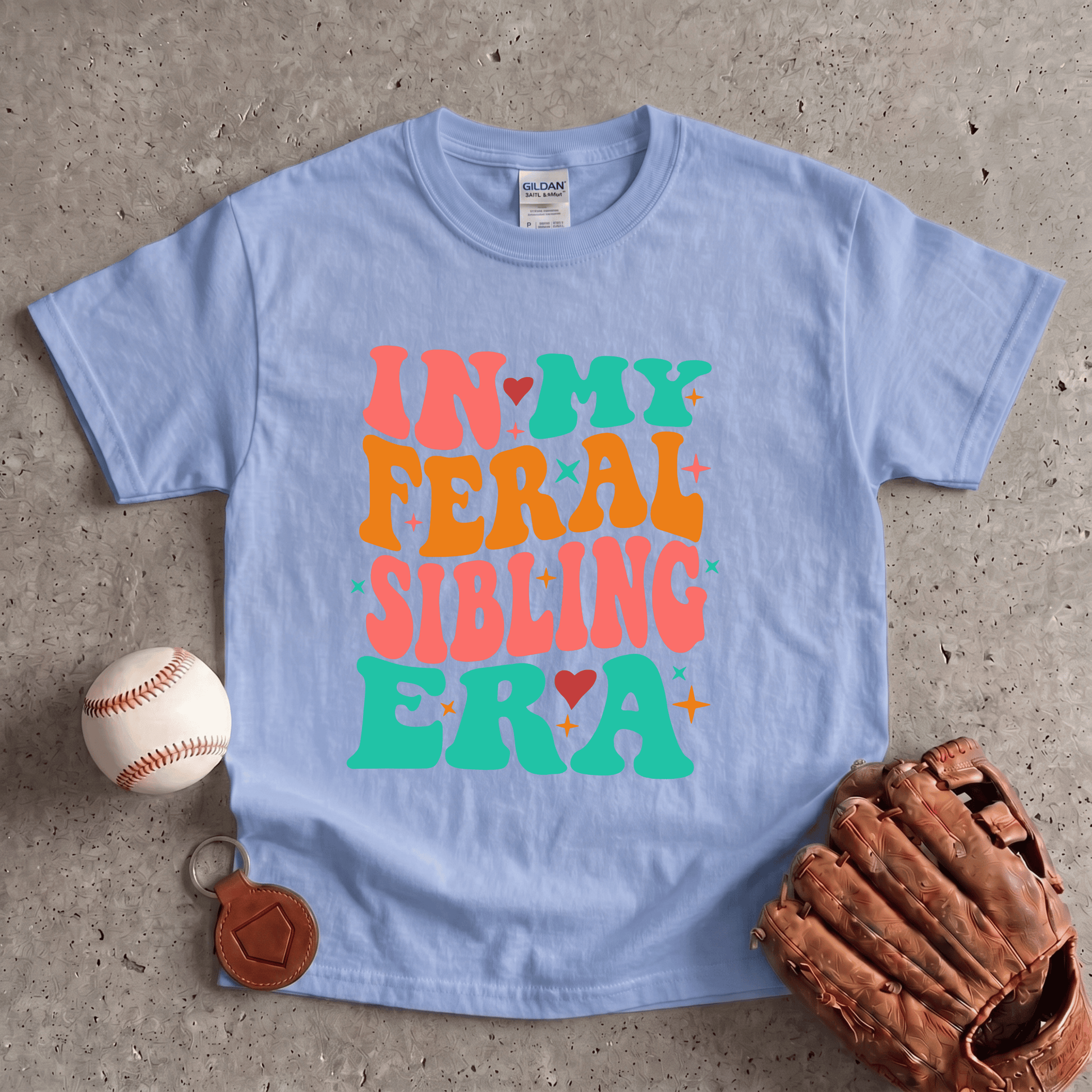 In My Feral Sibling Era Youth Baseball T-Shirt