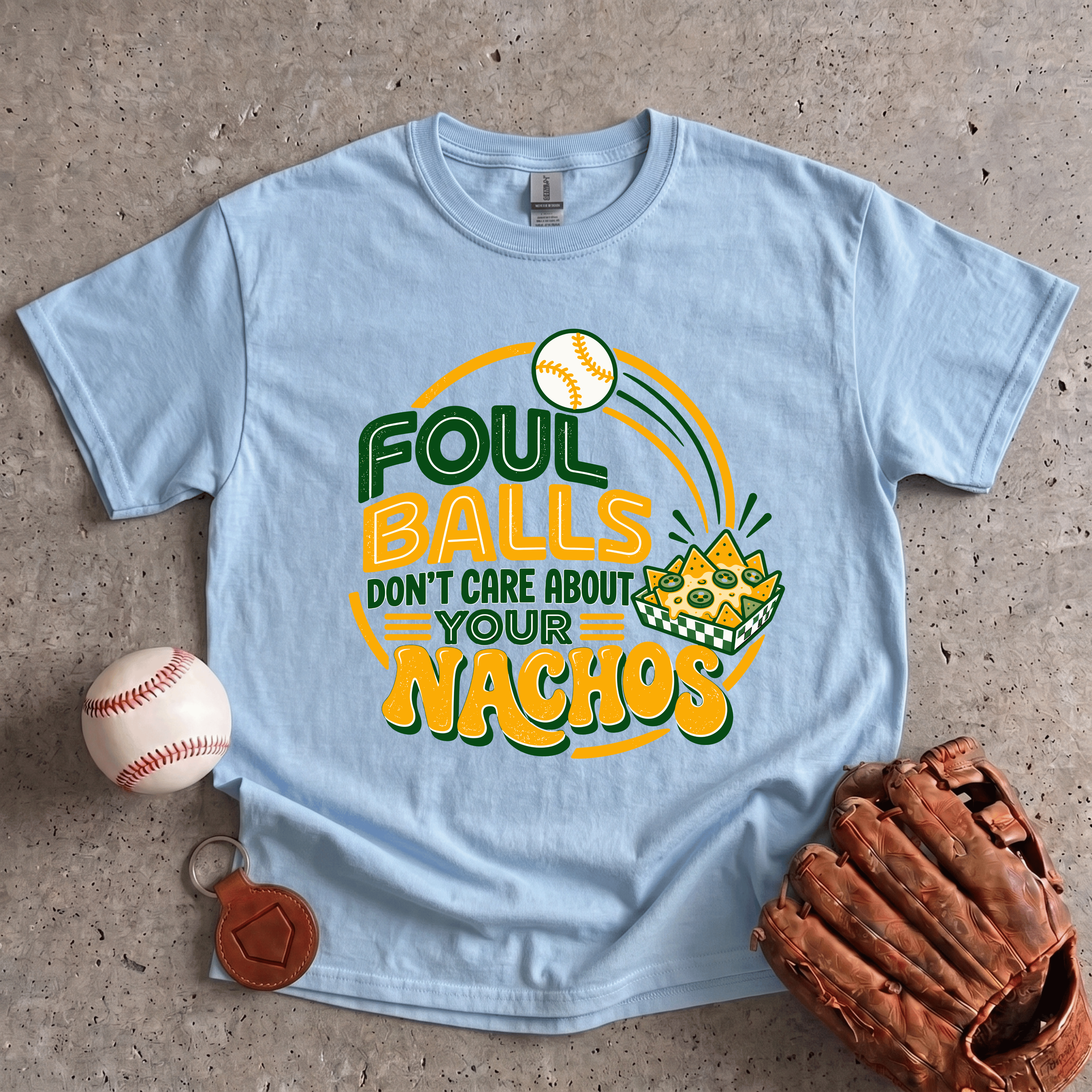 Collection of Foul Balls Nachos T-Shirt in a gallery layout