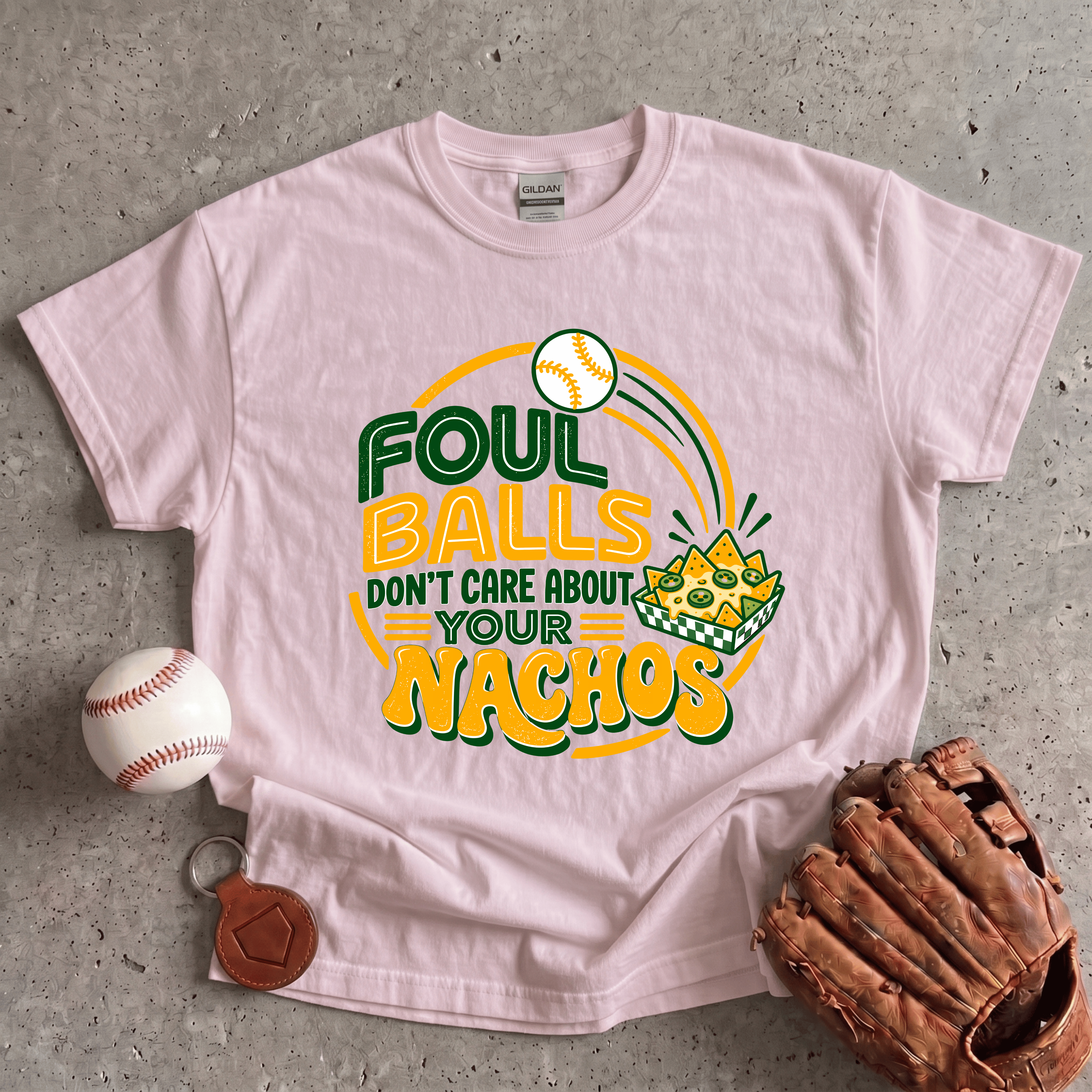 Collection of Foul Balls Nachos T-Shirt in a gallery layout