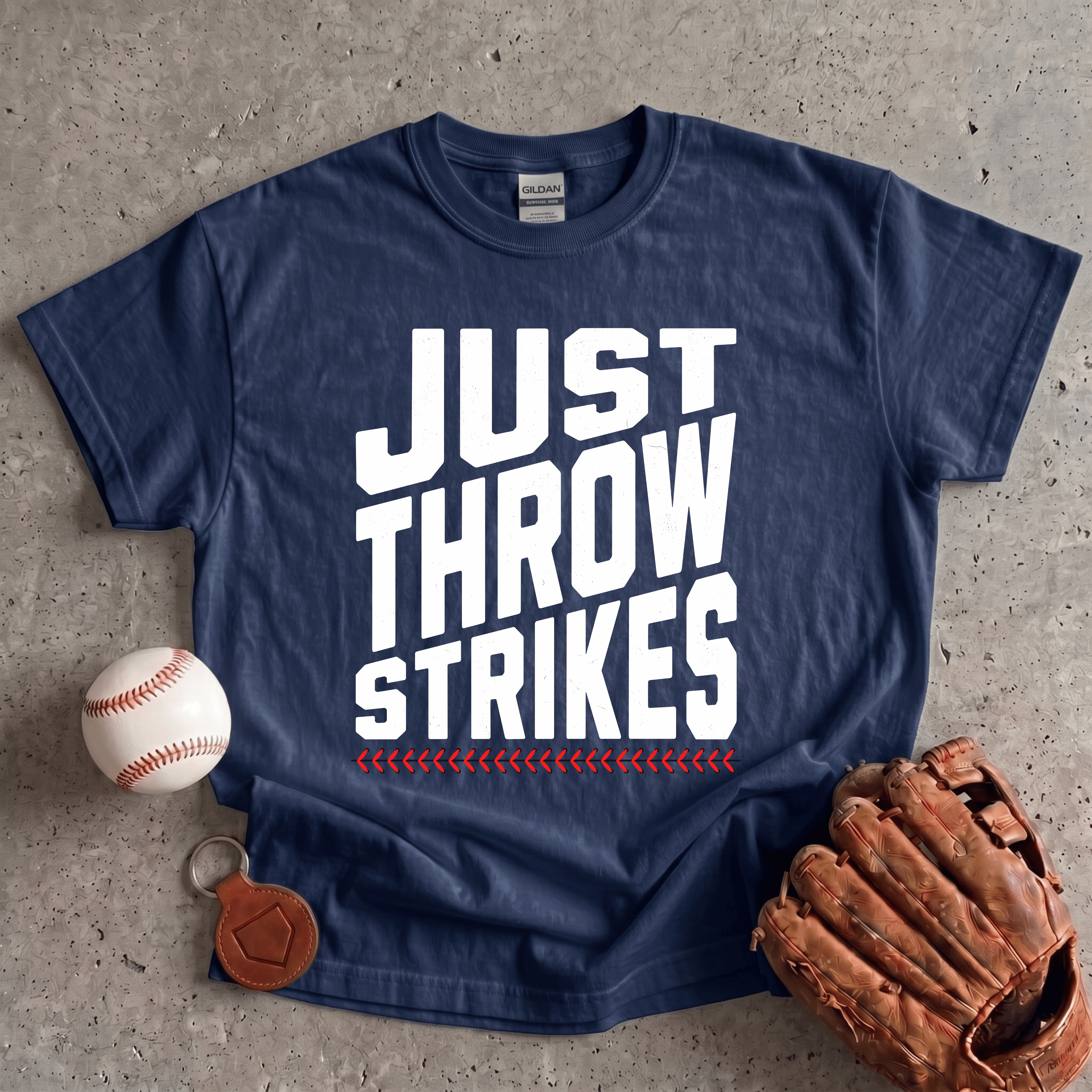 Collection of Just Throw Strikes Baseball T-Shirt in a gallery layout