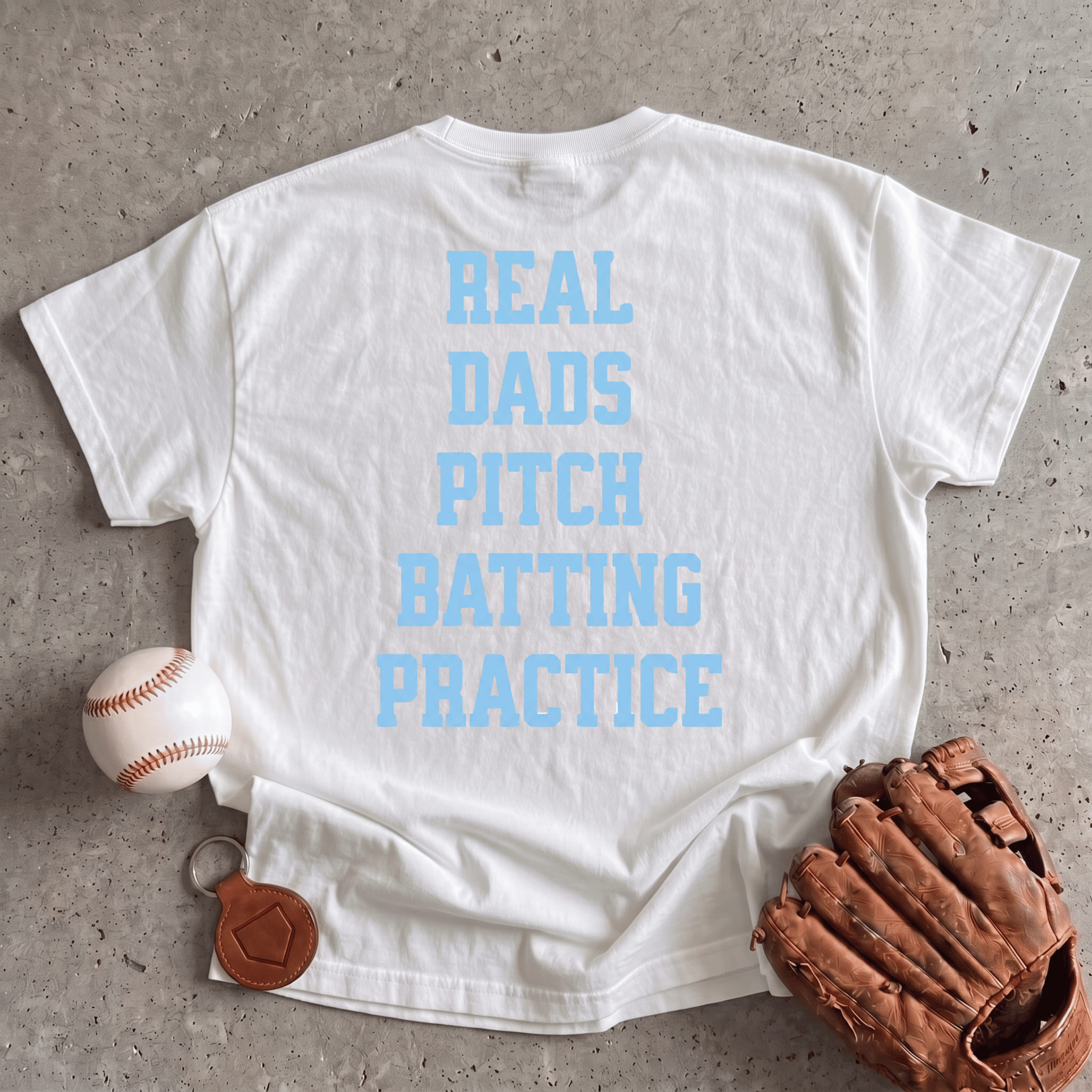 Collection of Real Dads Pitch Batting Practice T-Shirt in a gallery layout