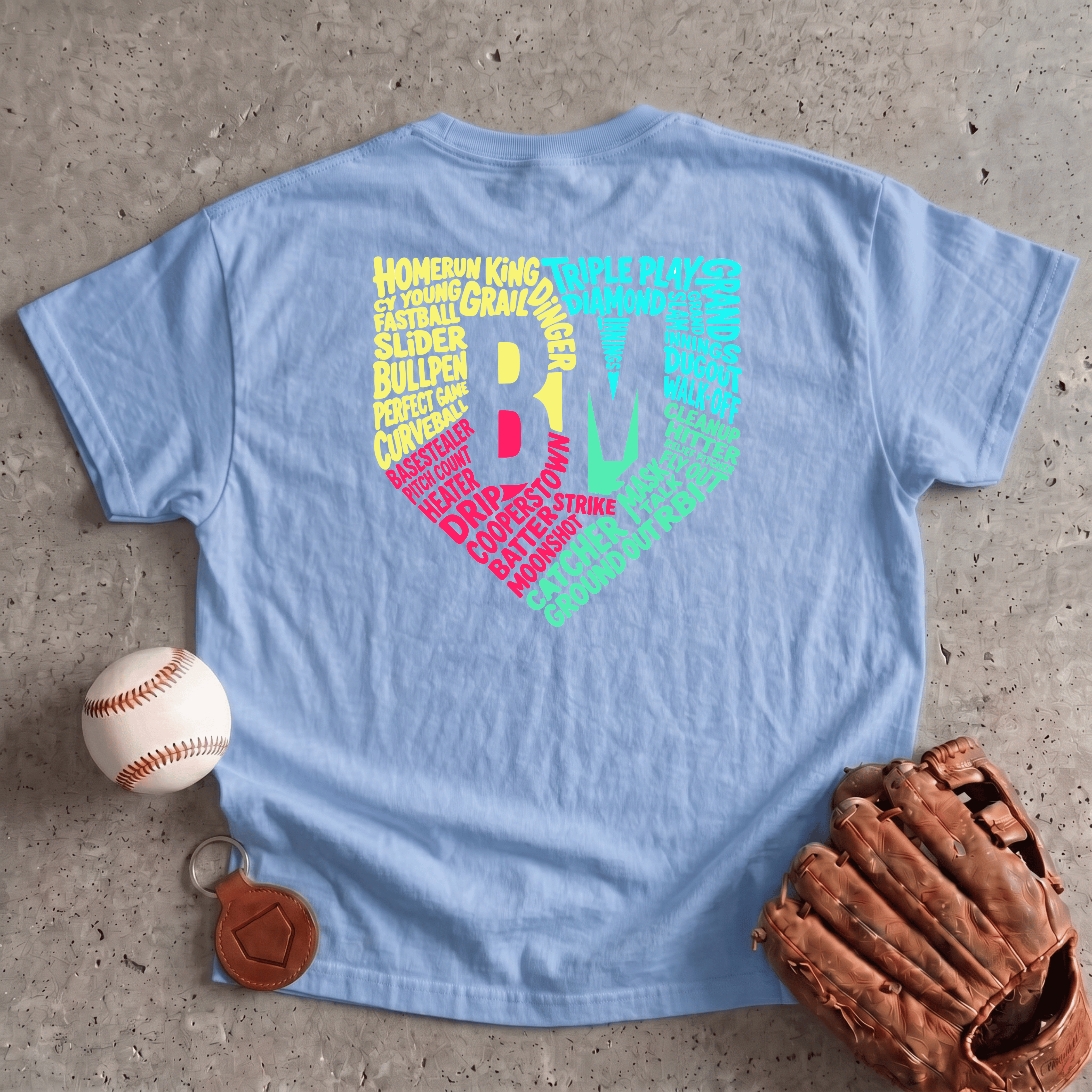 Collection of Baseball Home Plate T-Shirt in a gallery layout