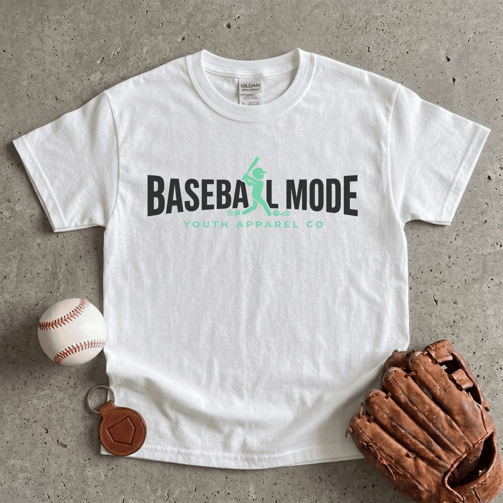 Baseball Mode Youth Apparel Co Logo T-Shirt
