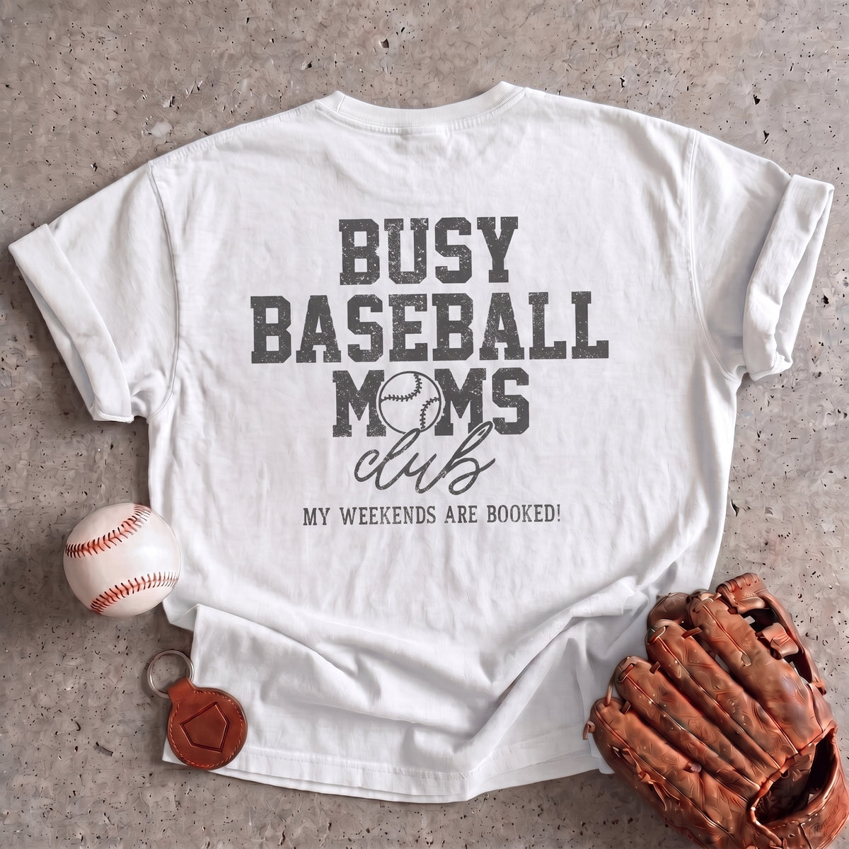 Busy Baseball Moms Club | Baseball Mom Shirt with Back Print