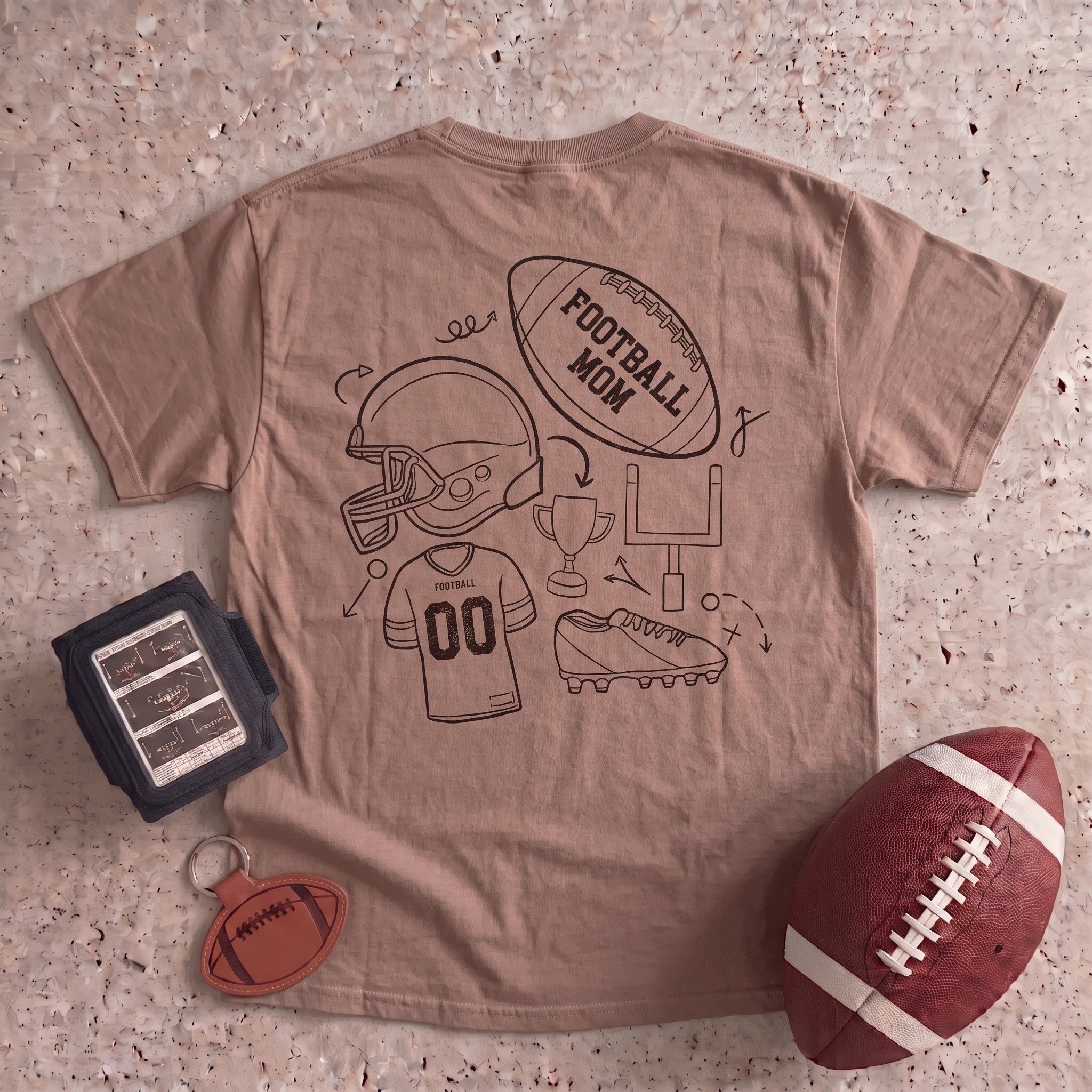 Collection of Football Mom Doodle (Back Print) in a gallery layout