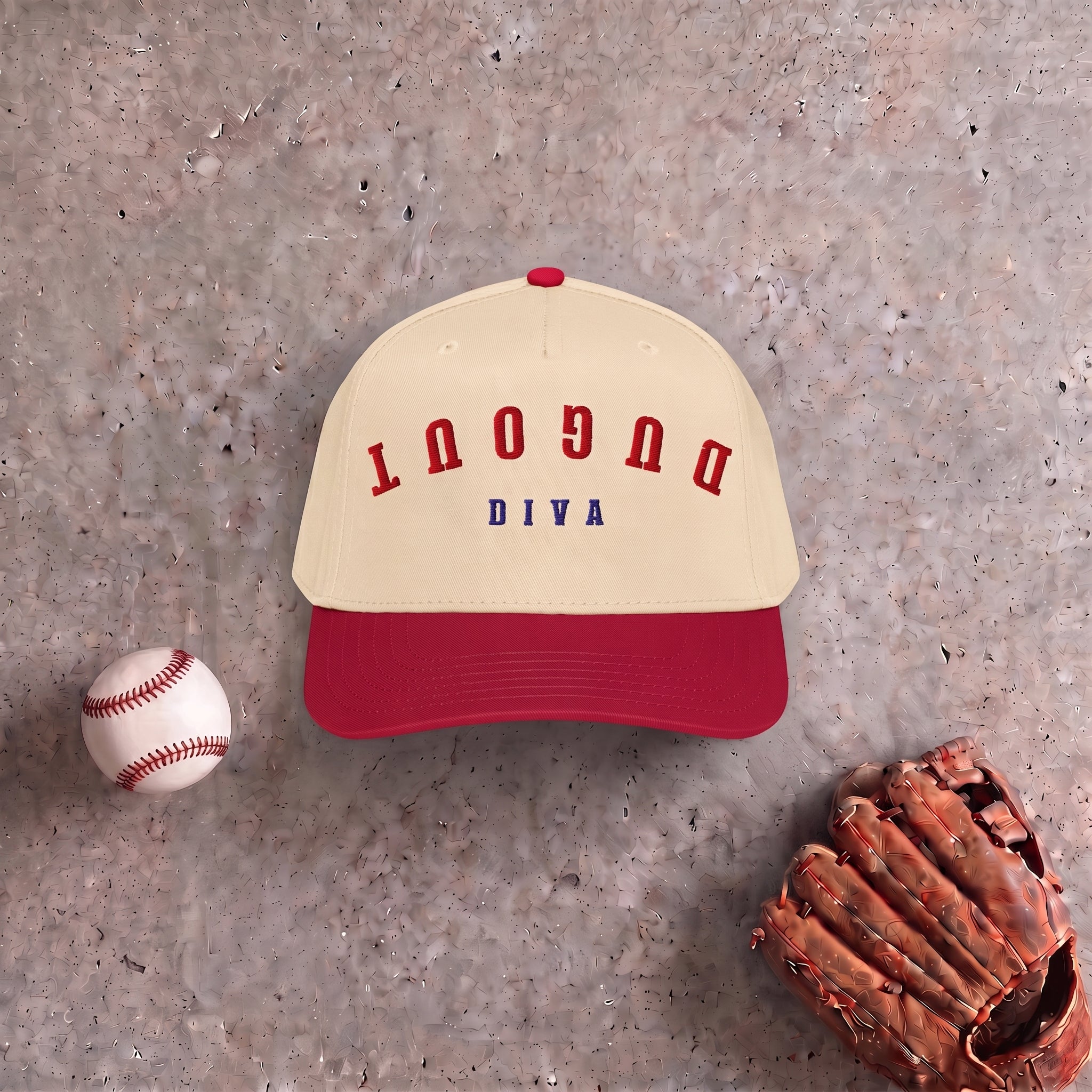 Collection of Dugout Diva Hat | Funny Baseball Hat for Women and Baseball Moms in a gallery layout