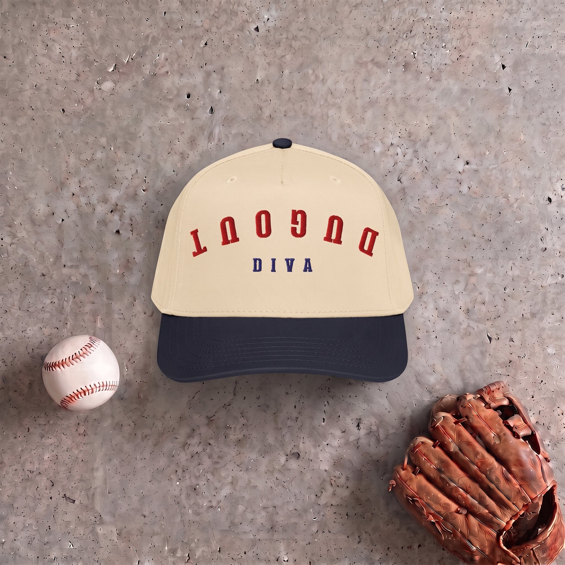 Dugout Diva Hat | Funny Baseball Hat for Women and Baseball Moms