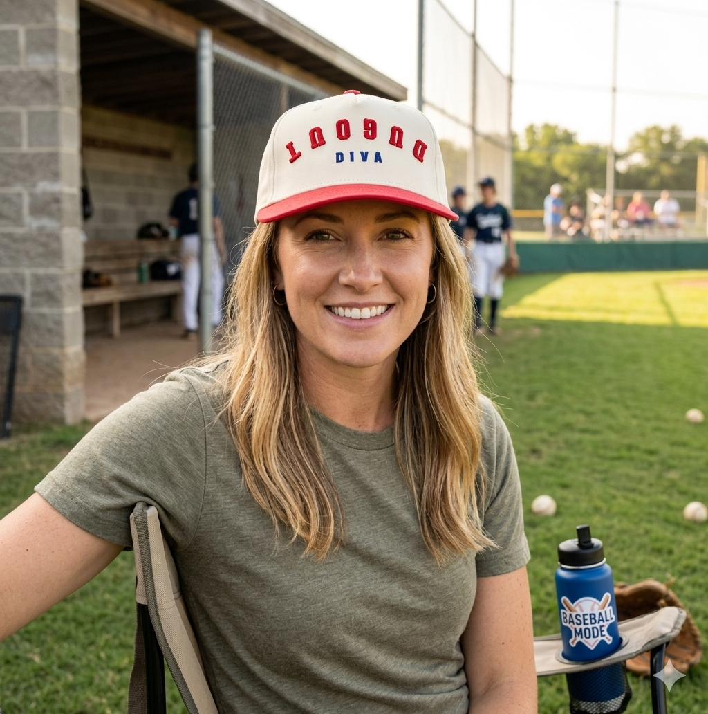 Dugout Diva Hat | Funny Baseball Hat for Women and Baseball Moms