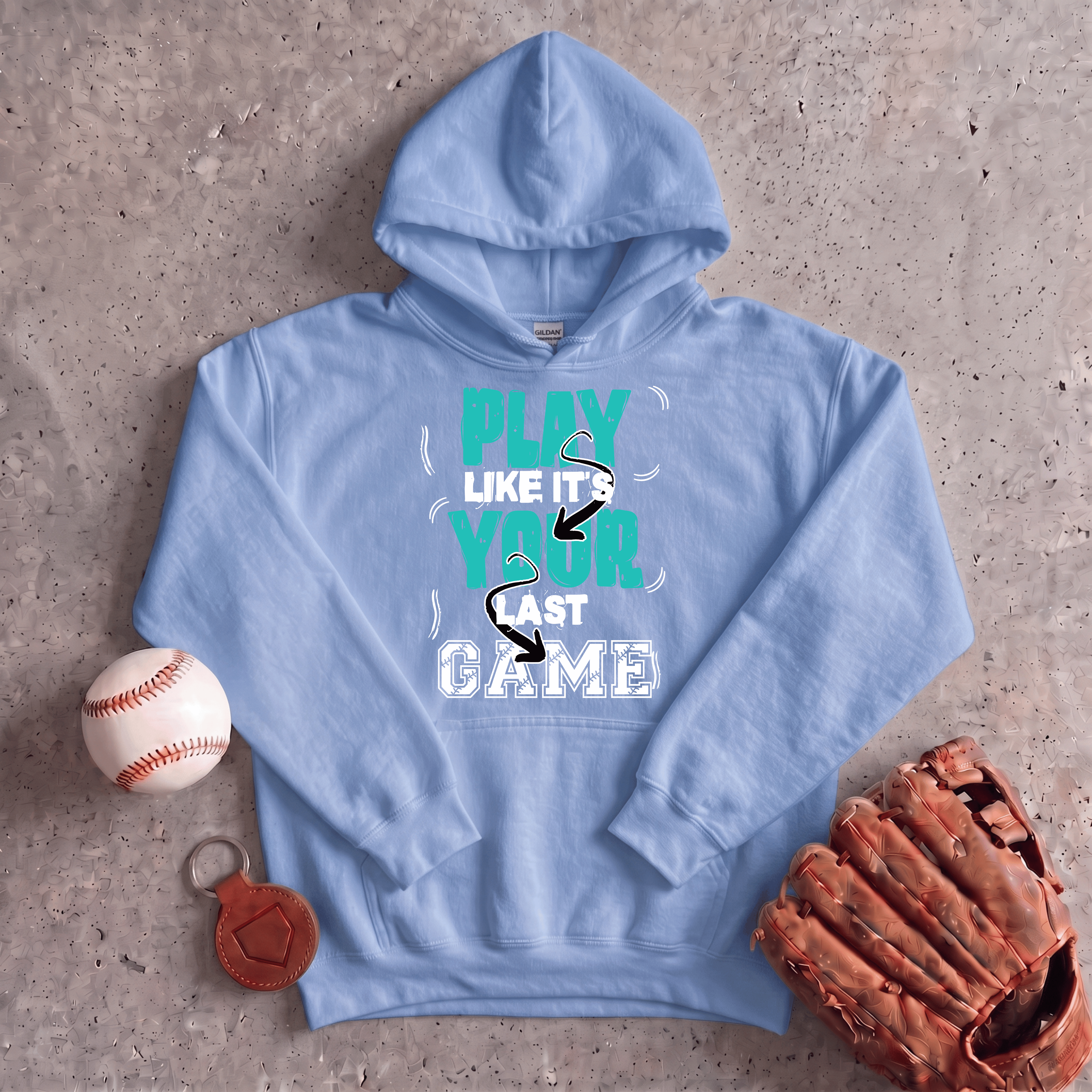 Collection of Play Like Its Your Last Game Youth Hoodie in a gallery layout