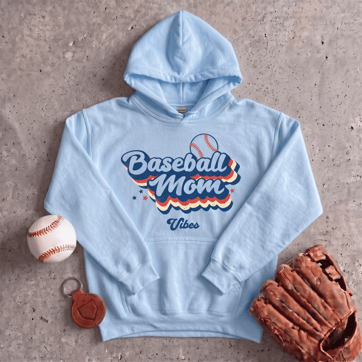 Baseball Mom Retro Hoodie