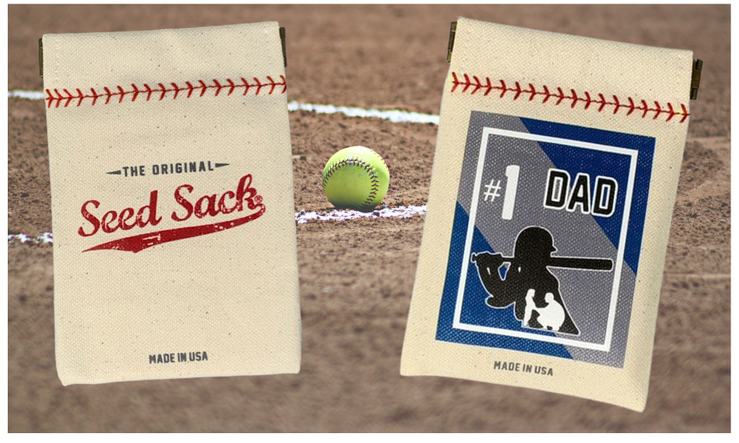 Collection of #1 Dad Seed Sack® | Canvas Baseball Seed Pouch in a gallery layout