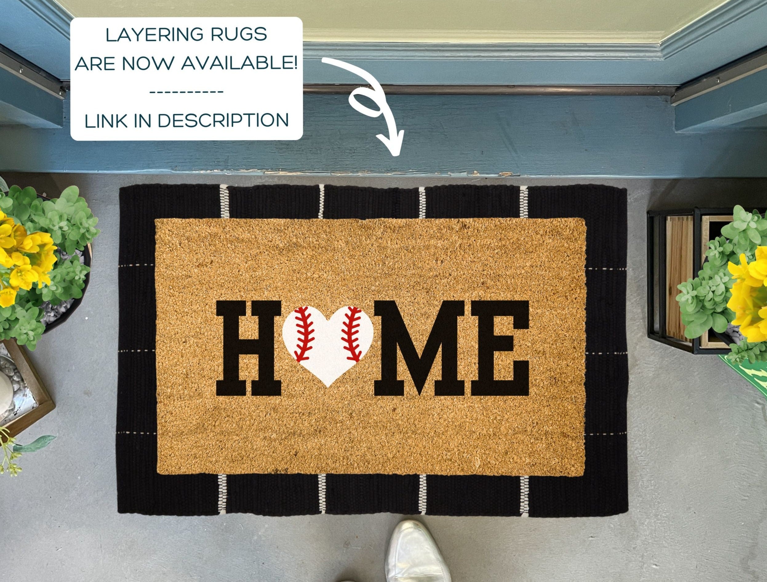 Collection of Baseball Home Doormat in a gallery layout