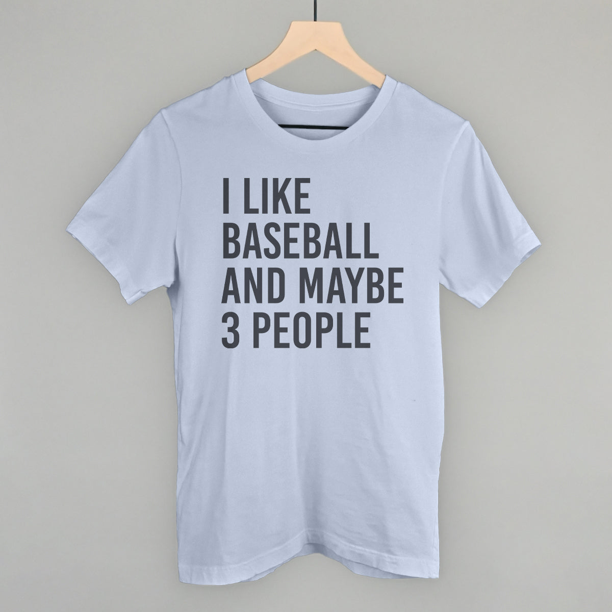 Collection of Funny baseball sweatshirt I Like Baseball and Maybe 3 People light blue in a gallery layout