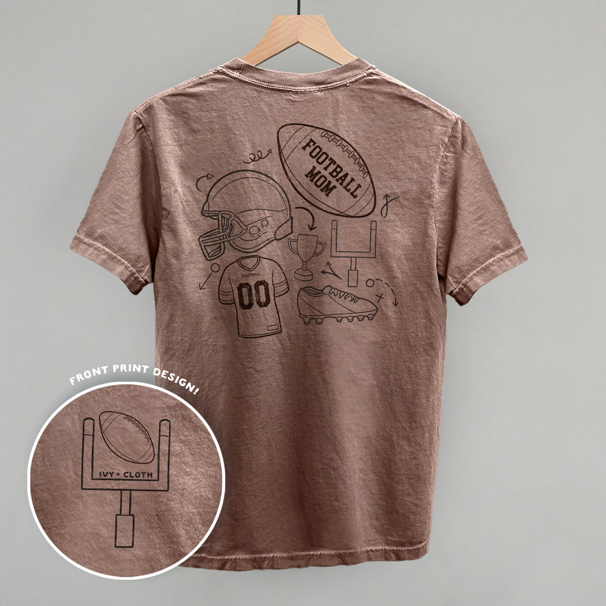 Collection of Football Mom Doodle (Back Print) in a gallery layout