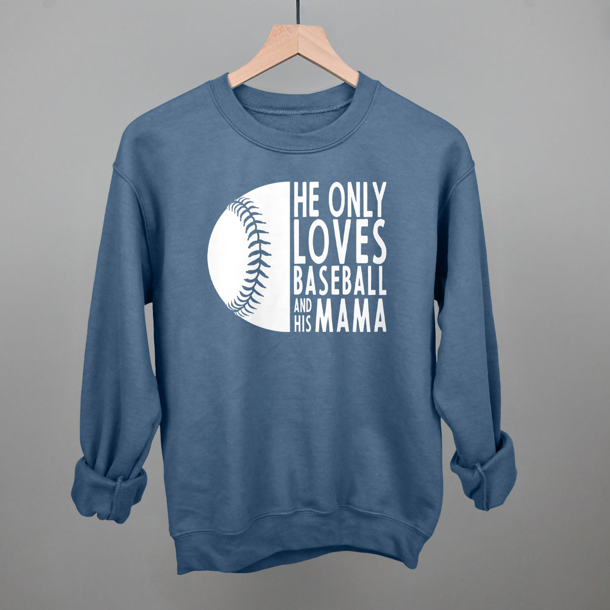 He Only Loves Baseball and His Mama | Baseball Mom Shirt