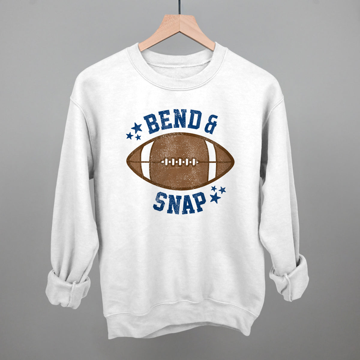 bend and snap retro football sweatshirt