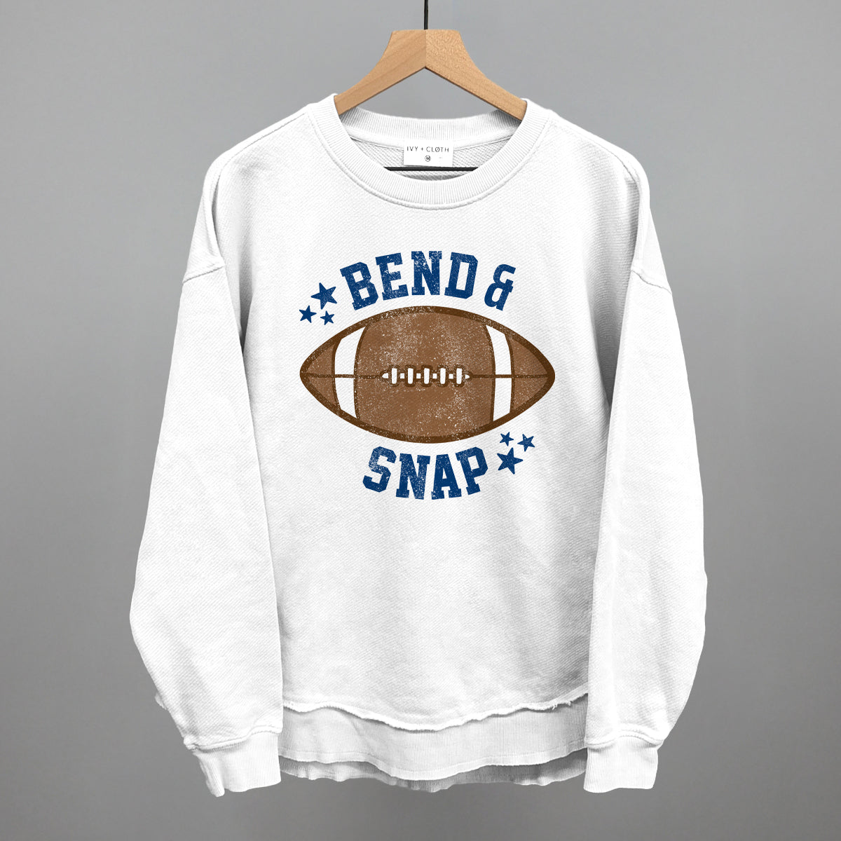 Collection of bend and snap football vintage crewneck sweatshirt white in a gallery layout