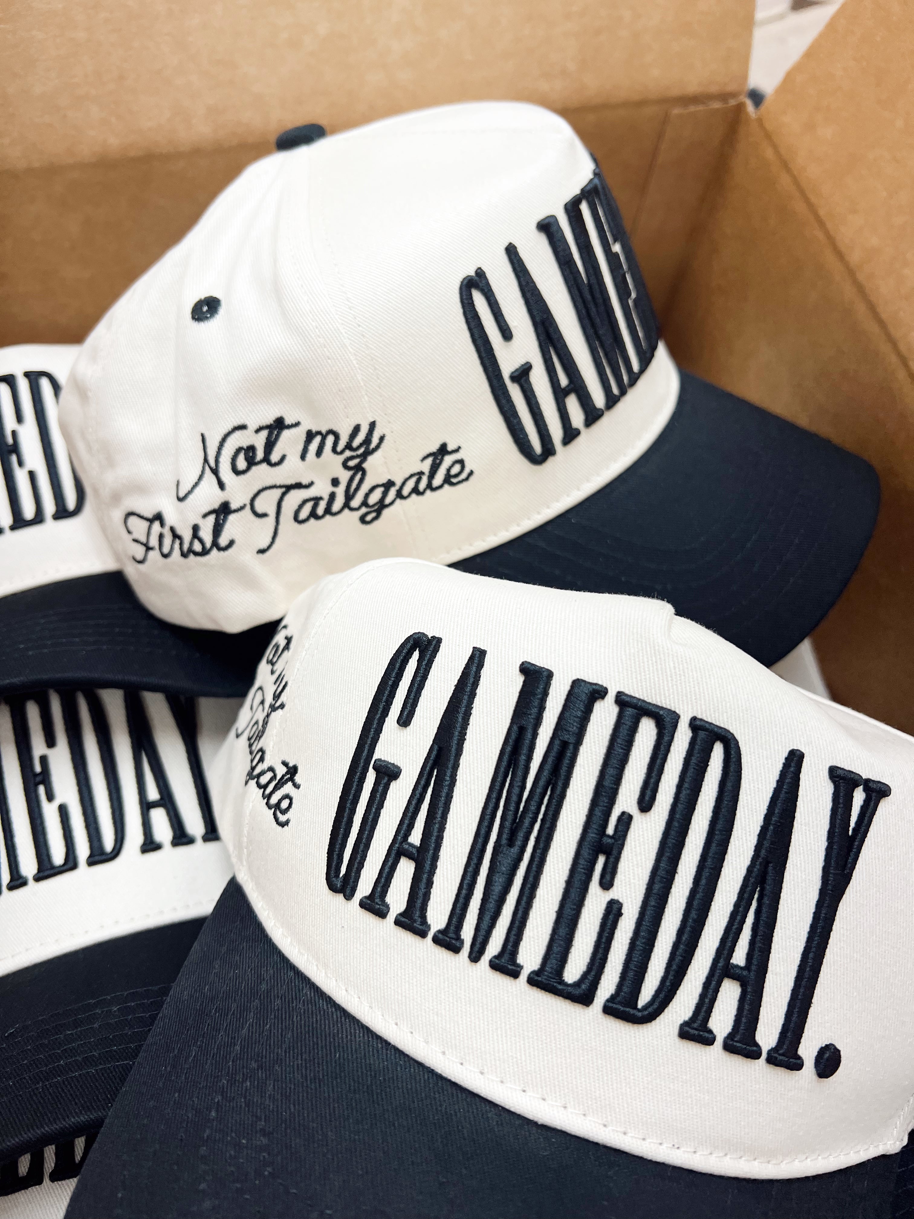 Collection of Gameday Not My First Tailgate Hat | Vintage Trucker Snapback in a gallery layout