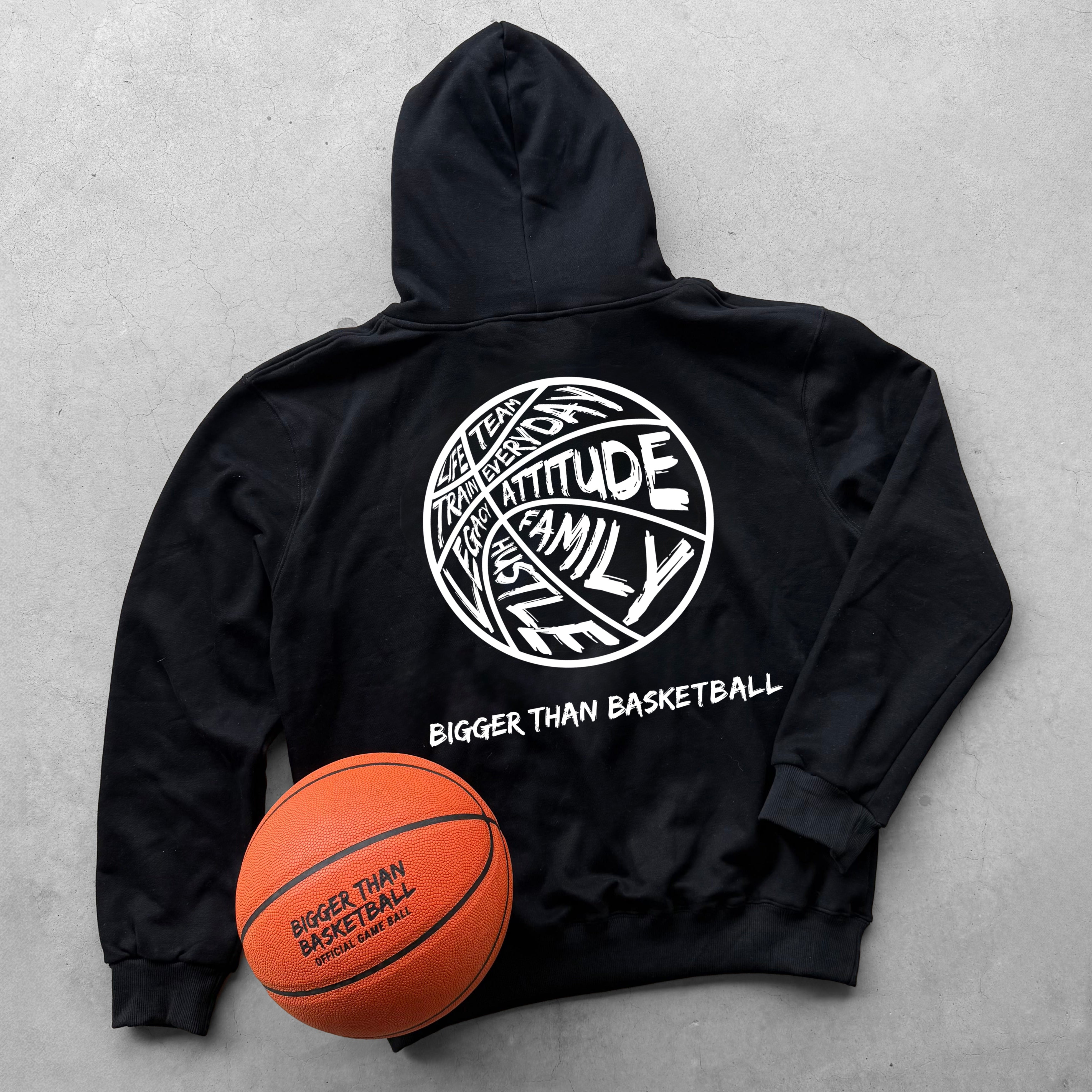 Collection of Bigger Than Basketball Hoodie - Black in a gallery layout