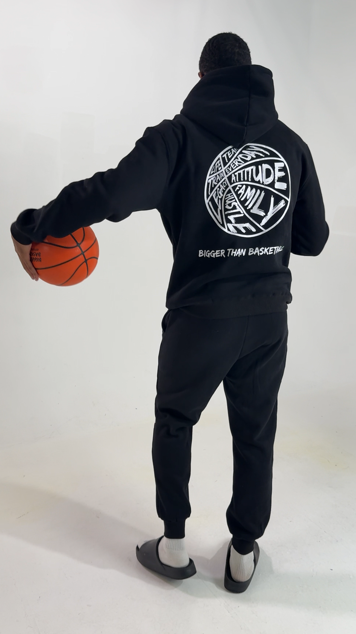 Collection of Bigger Than Basketball Hoodie - Black in a gallery layout