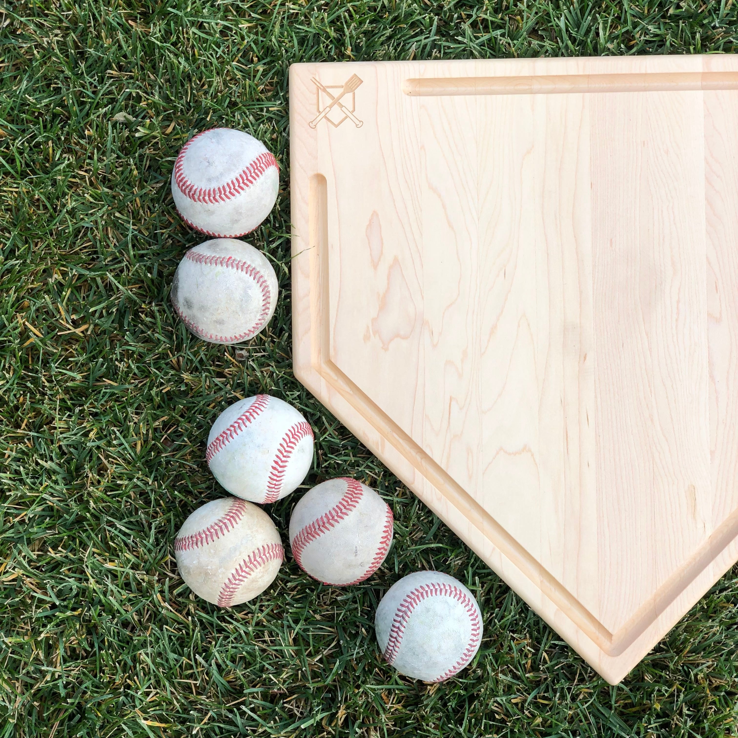 Collection of Full Size Home Plate Cutting Board With Trough in a gallery layout