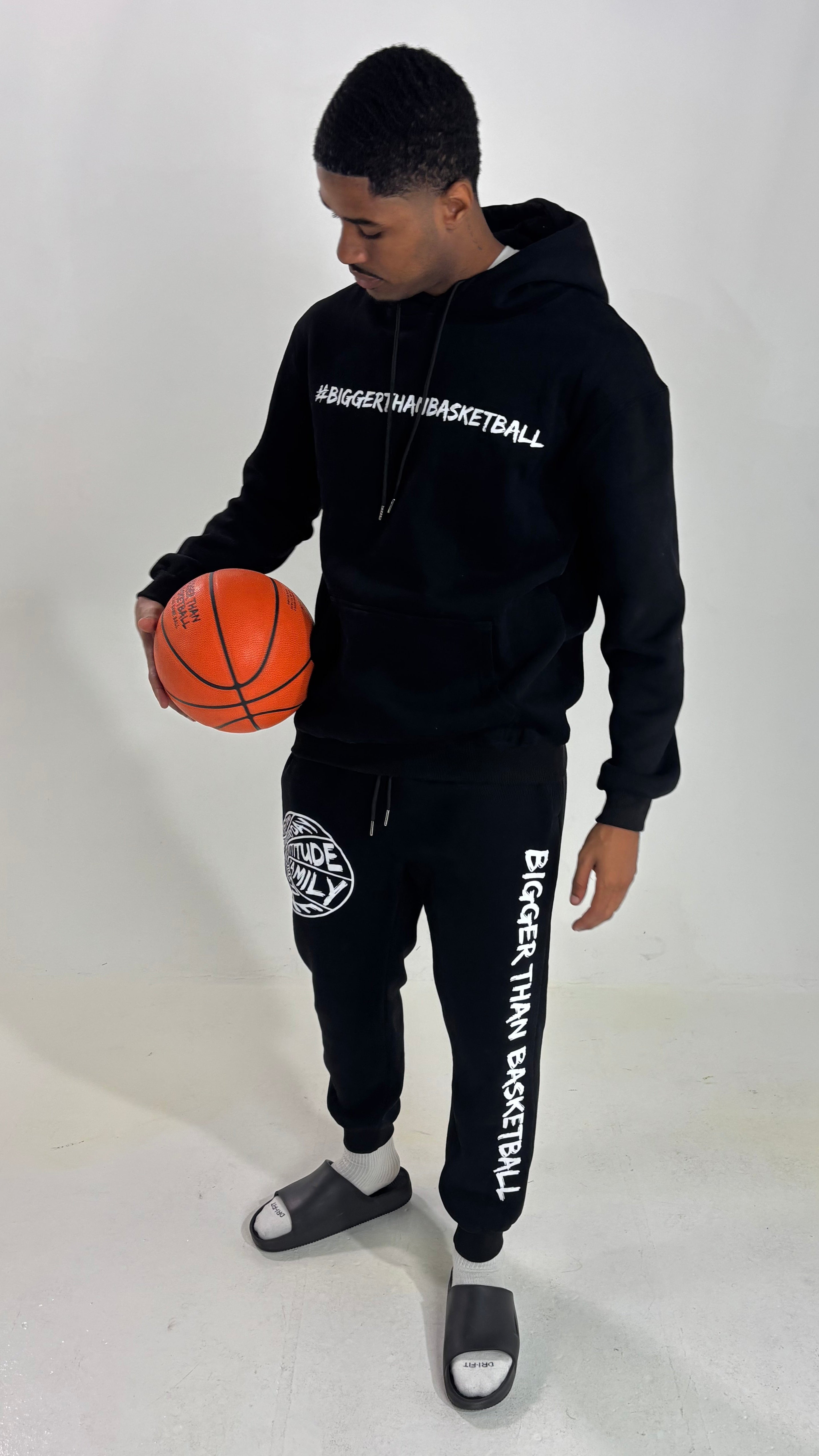 Collection of Bigger Than Basketball Hoodie - Black in a gallery layout