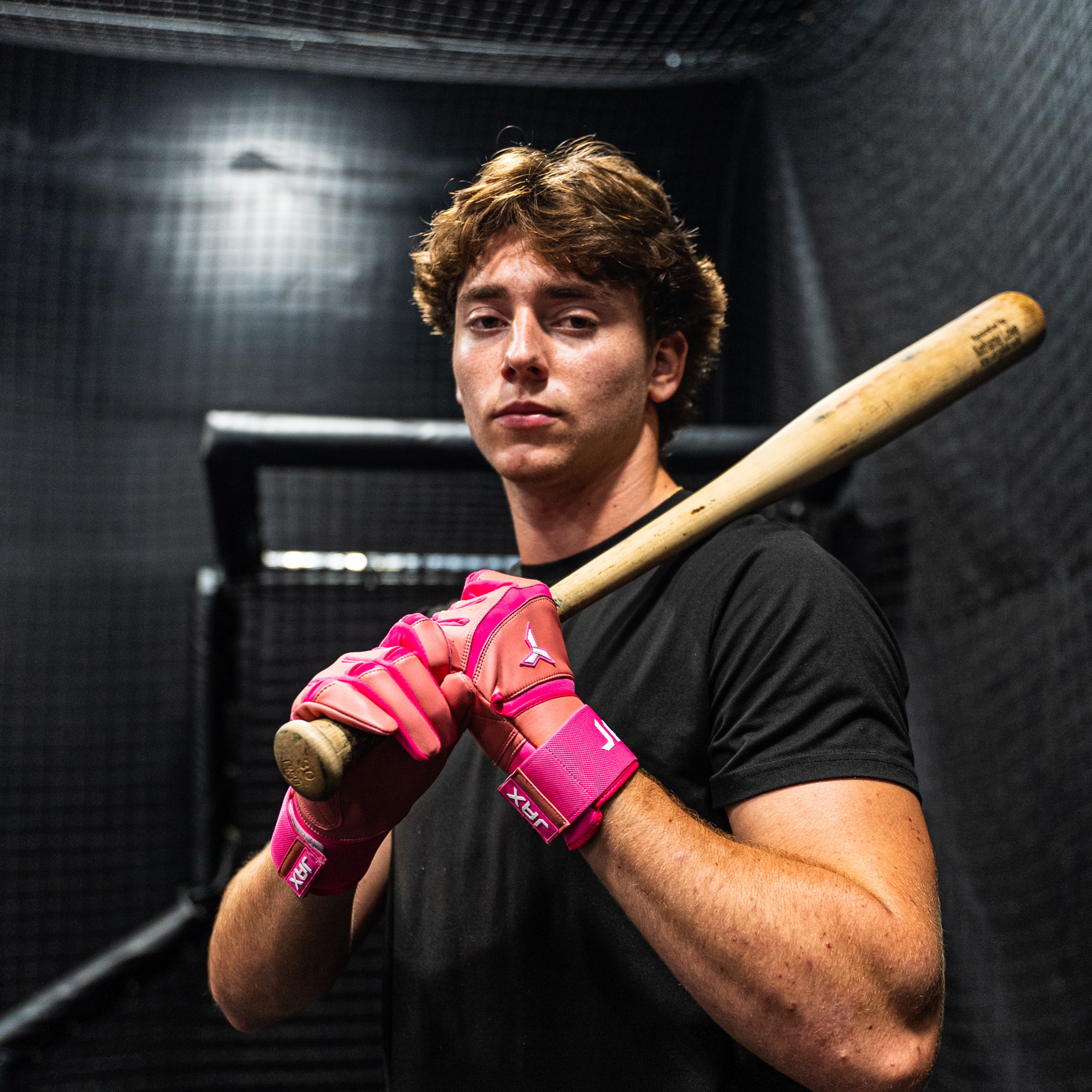 Collection of JAX Batting Gloves Pink Strap Cuff in a gallery layout