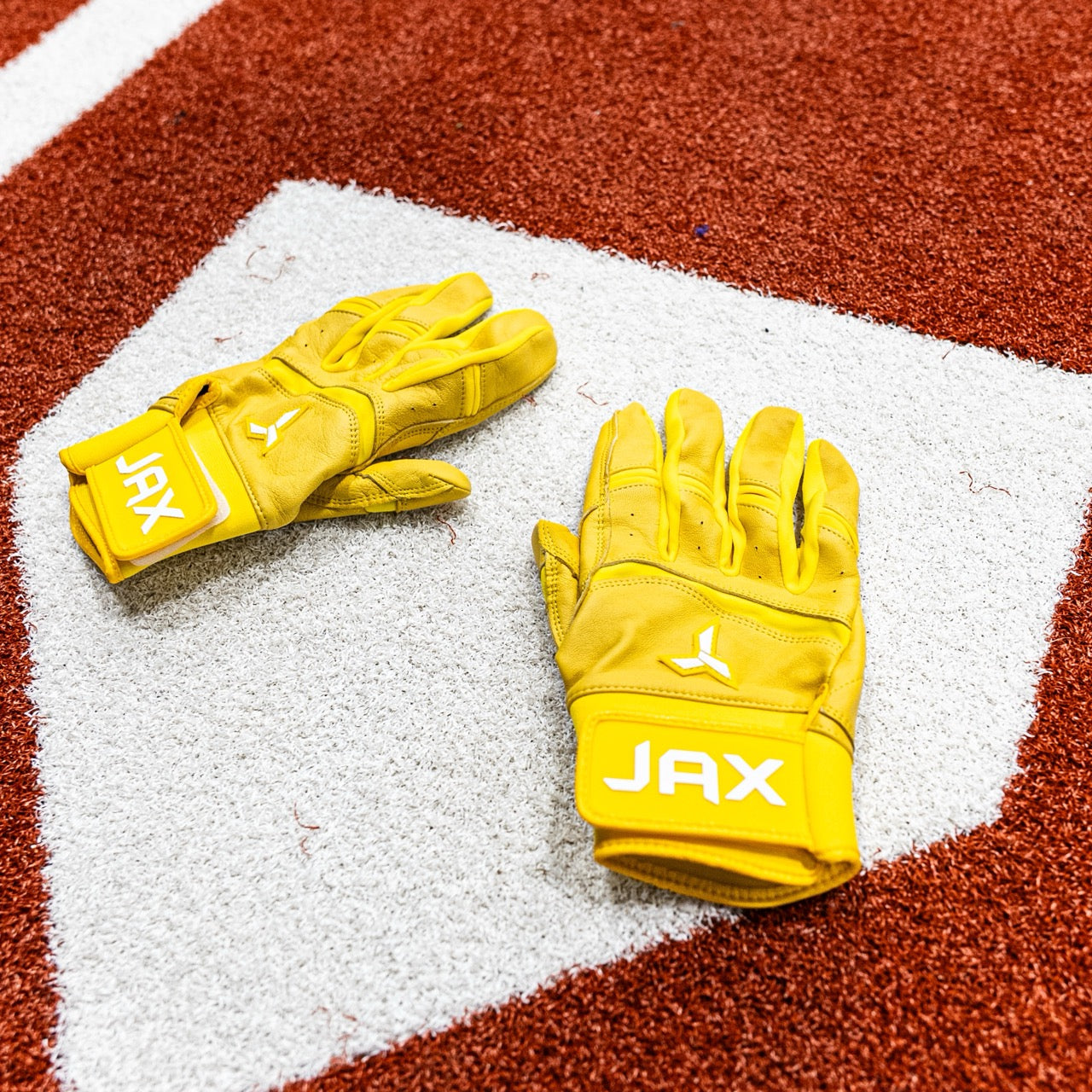 Collection of JAX Batting Gloves Standout Yellow Pro Cuff in a gallery layout
