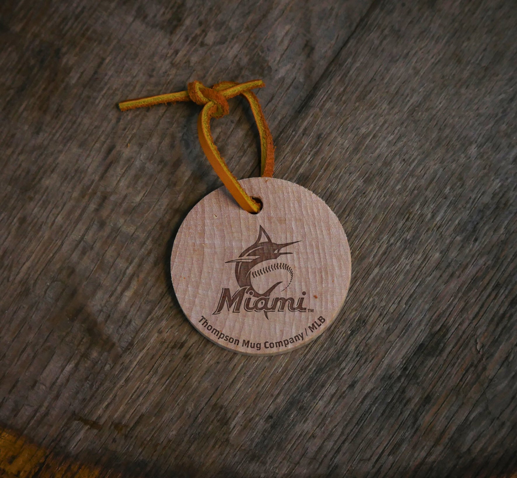 Collection of Choose From All 30 MLB Team Bat Slice Ornaments in a gallery layout