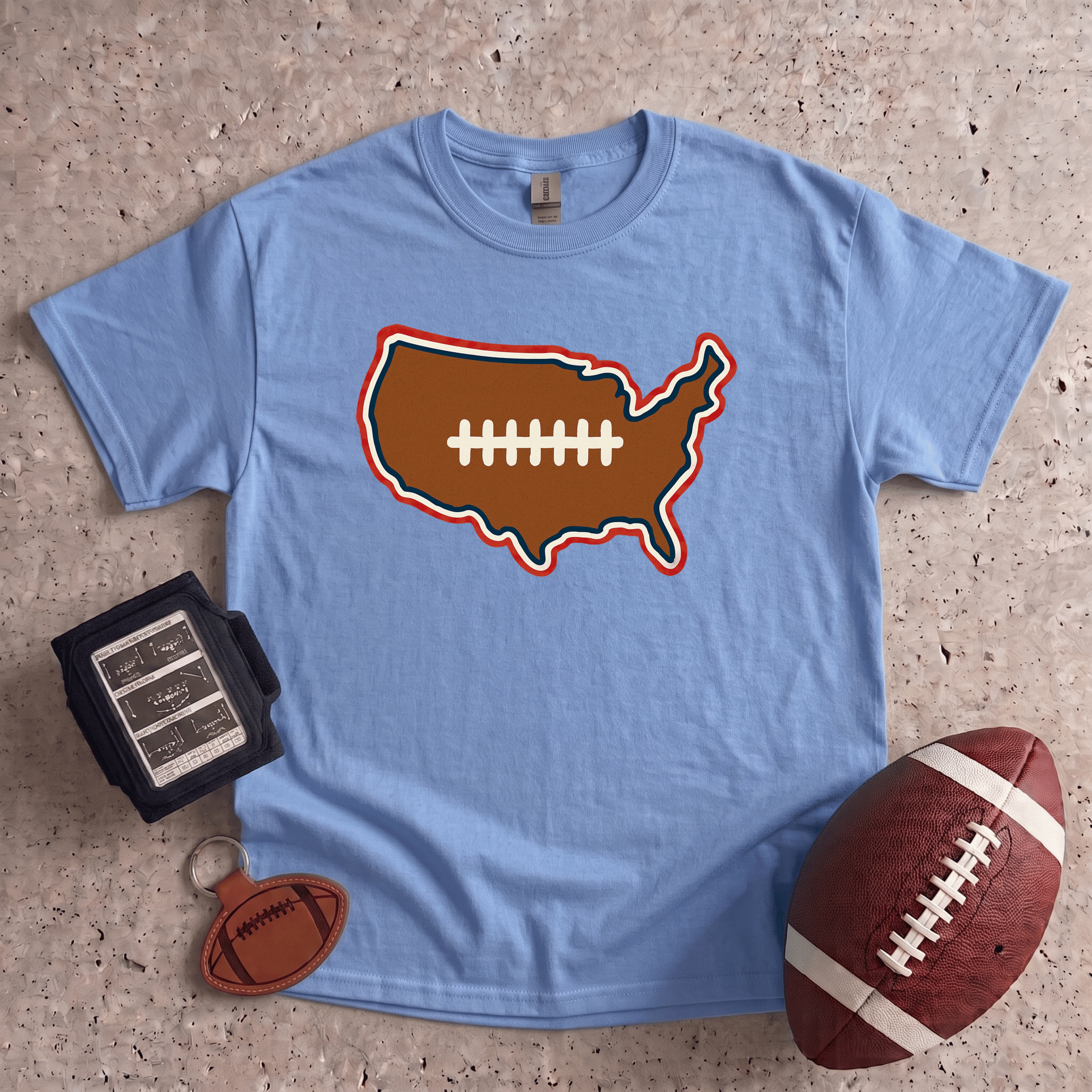 Collection of Patriotic Football T-Shirt in a gallery layout