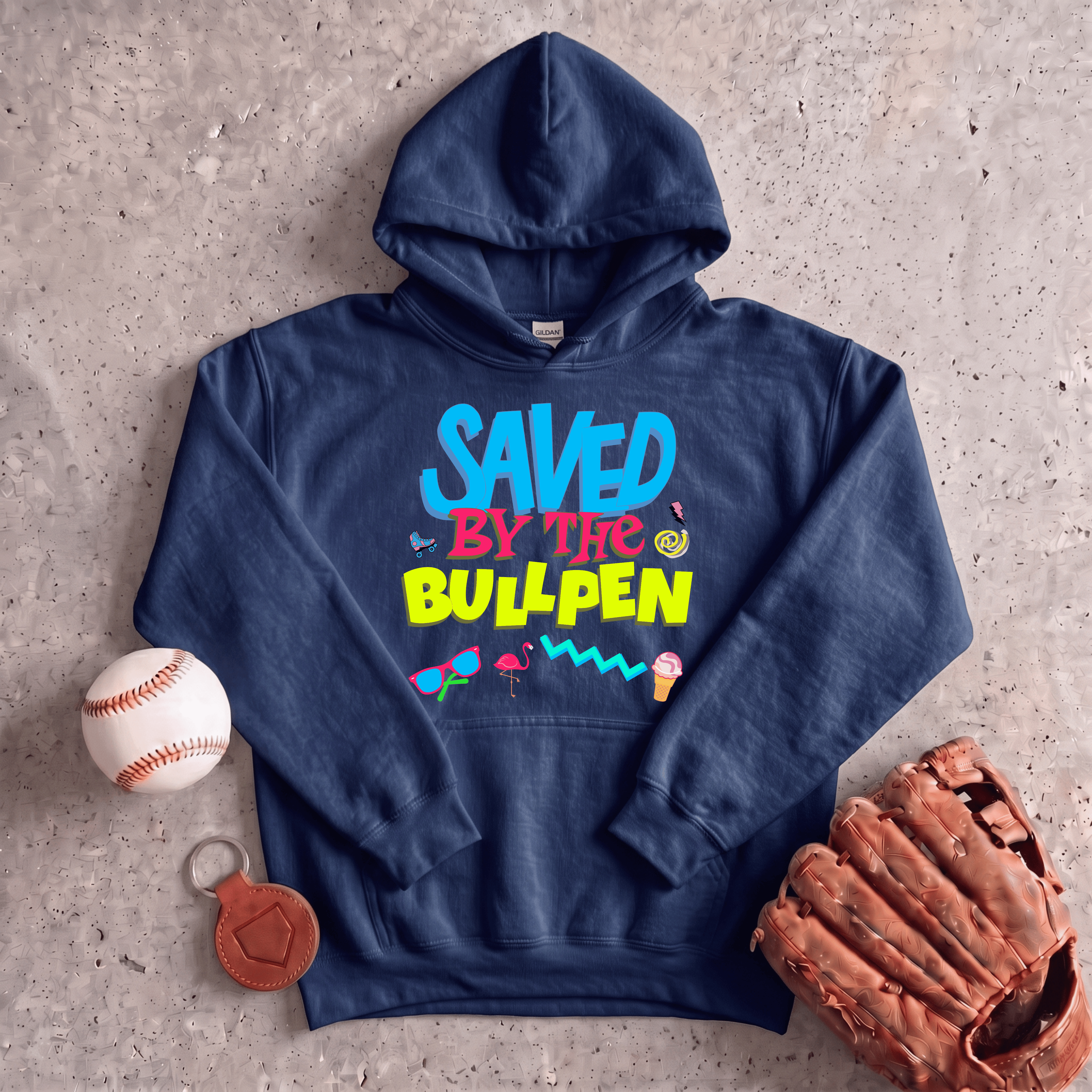 Collection of Saved By The Bullpen Hoodie in a gallery layout