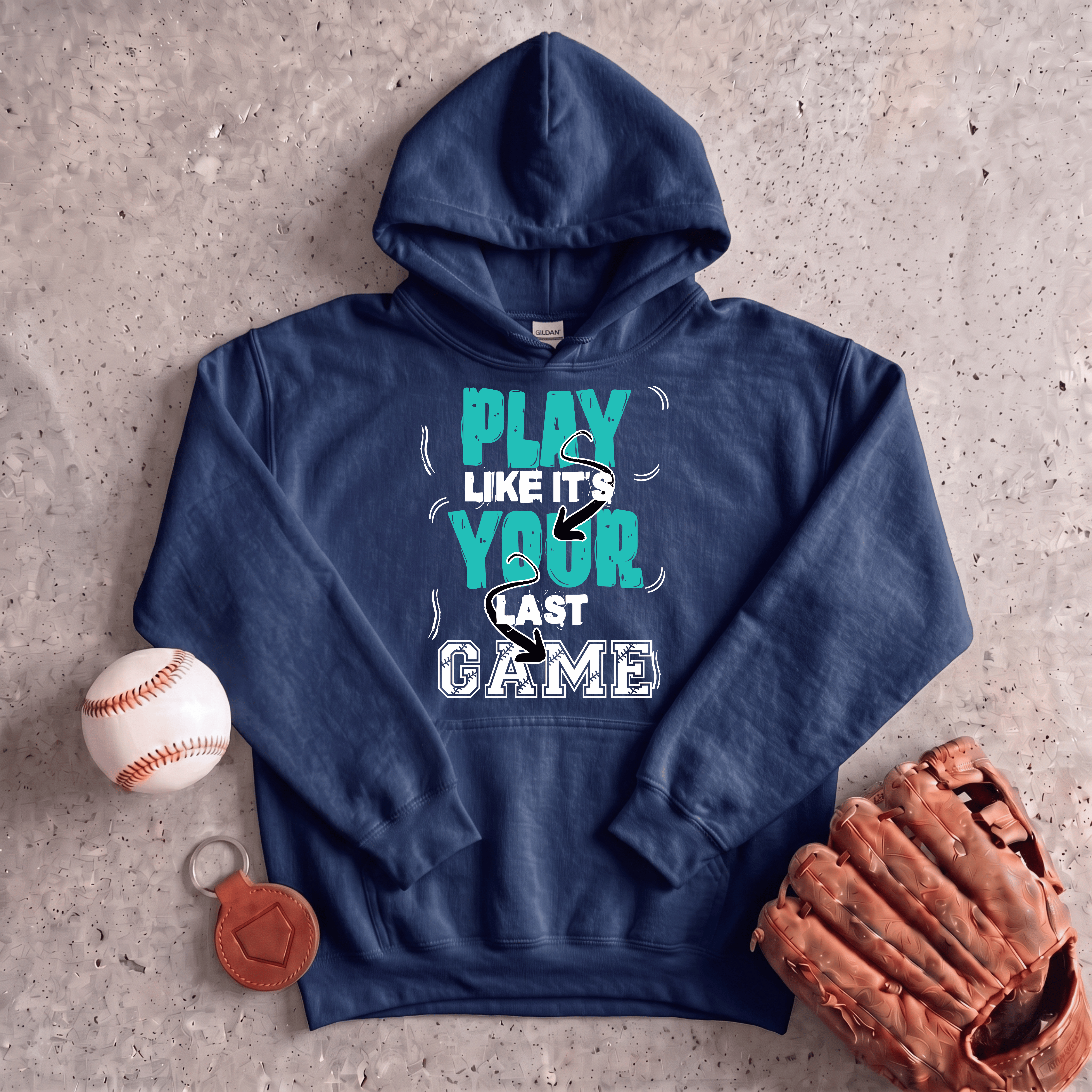 Collection of Play Like Its Your Last Game Youth Hoodie in a gallery layout