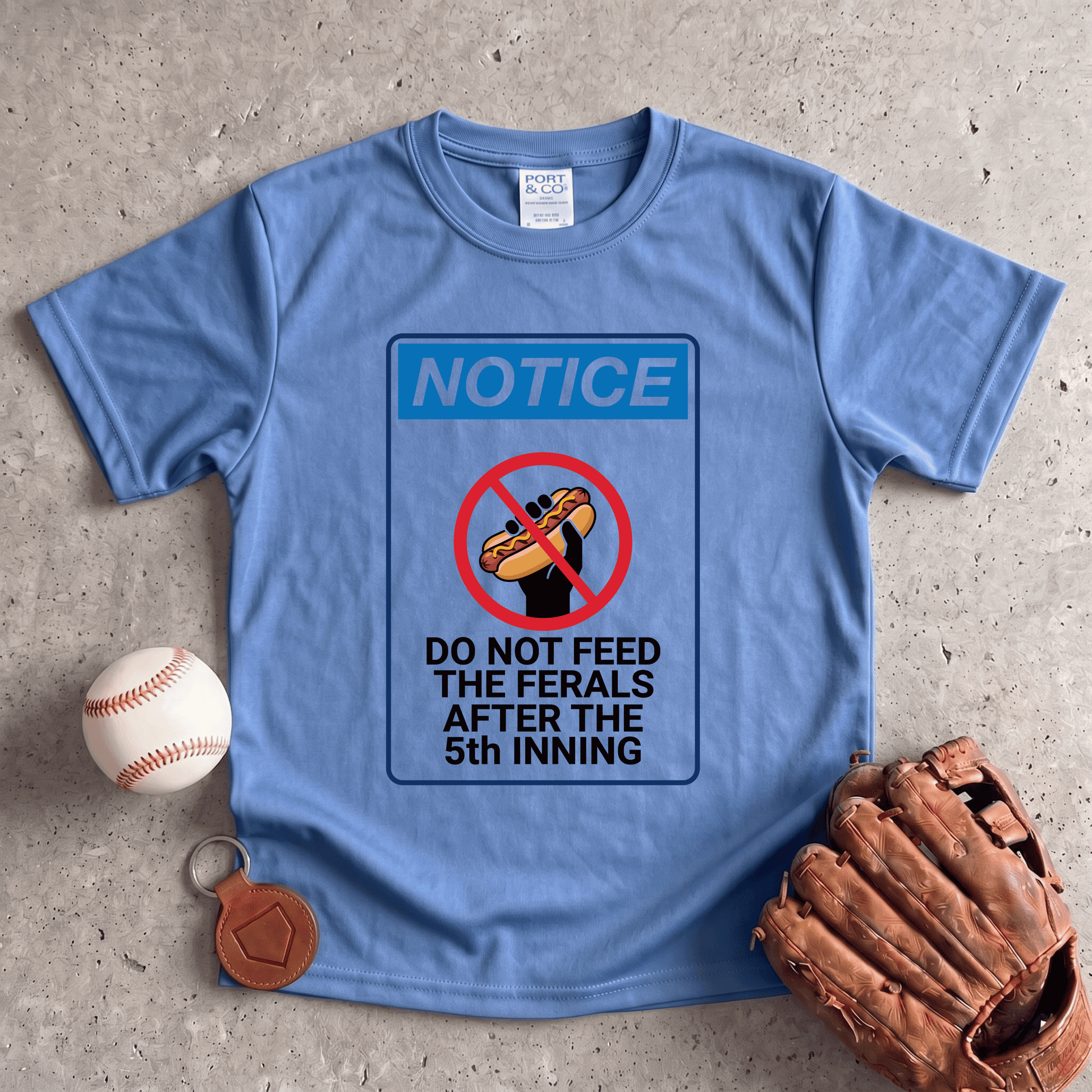 Do Not Feed the Ferals After the 5th Inning Youth Baseball Tee