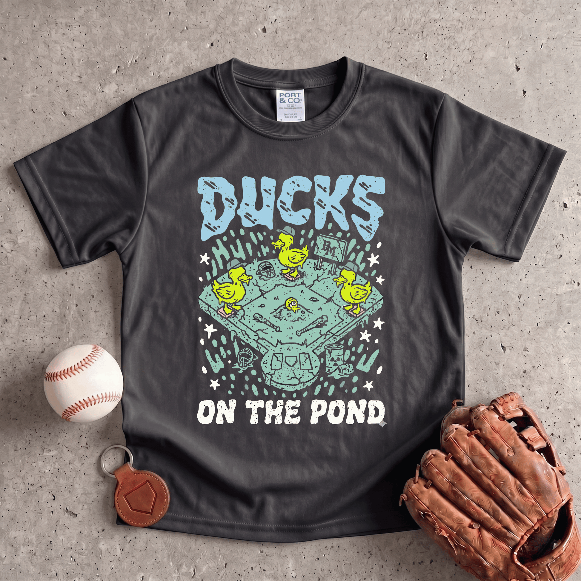 Ducks on the Pond Baseball Youth Performance Tee