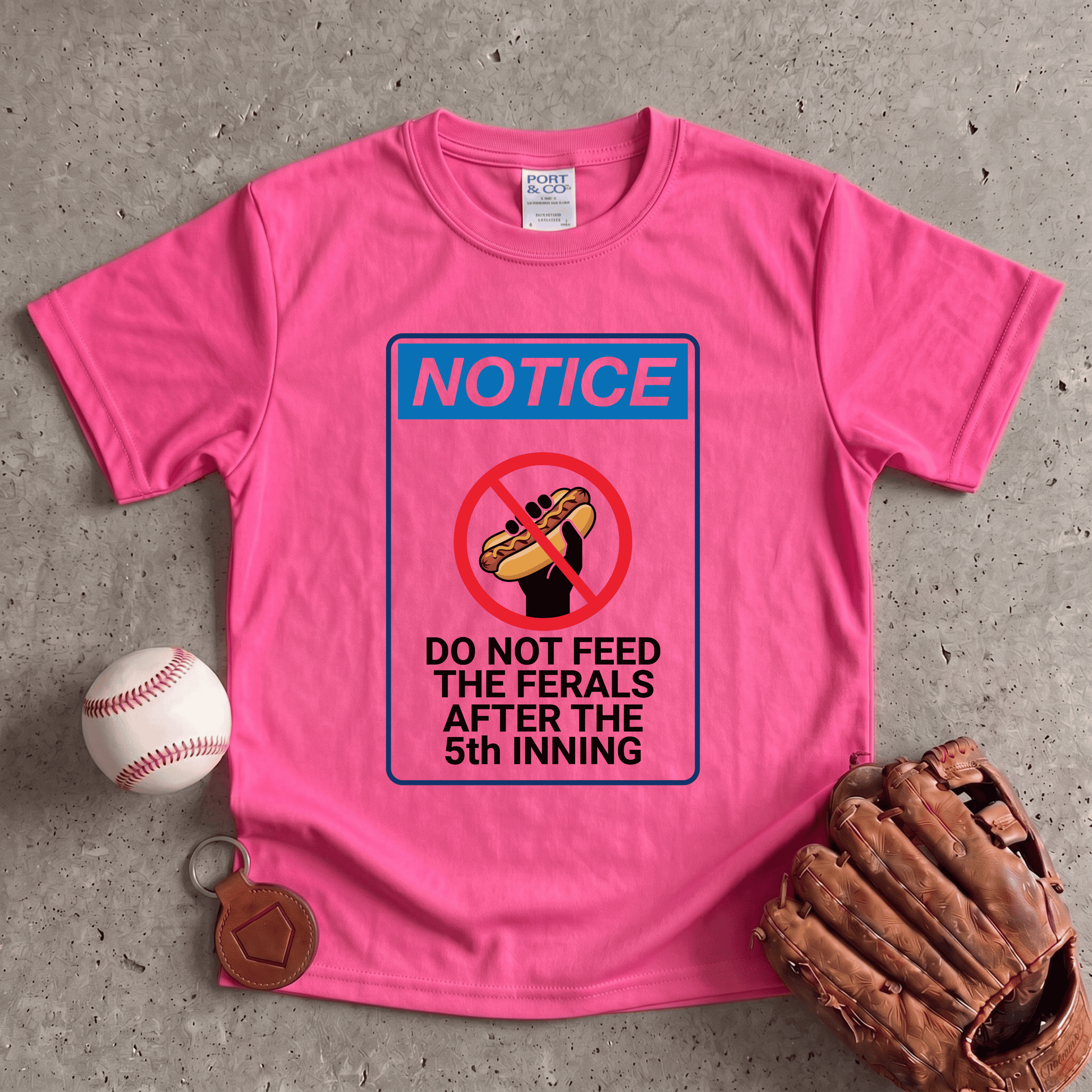 Do Not Feed the Ferals After the 5th Inning Youth Baseball Tee
