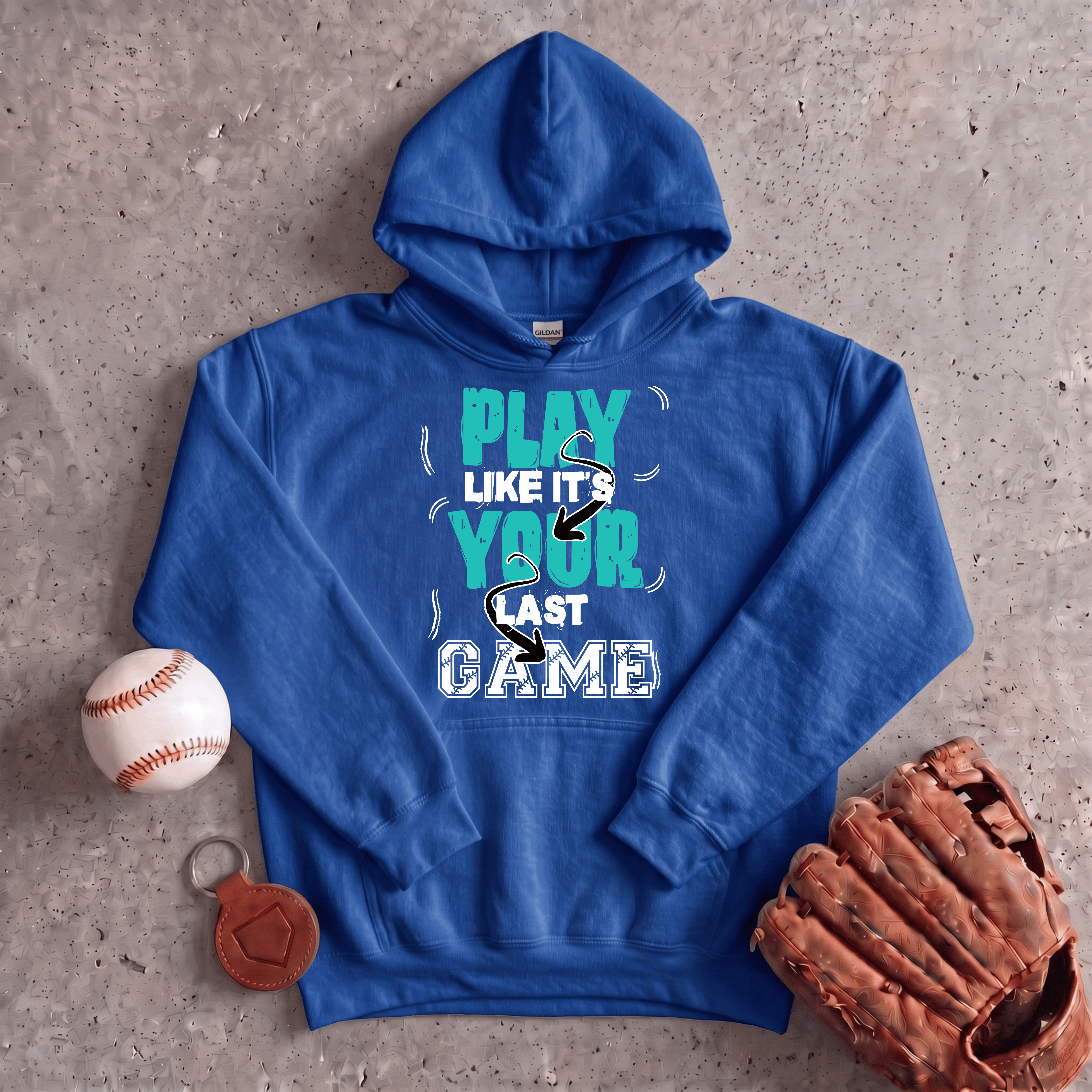 Collection of Play Like Its Your Last Game Youth Hoodie in a gallery layout