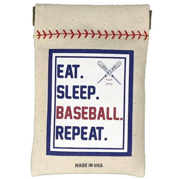 Collection of Eat. Sleep. Baseball. Repeat. Seed Sack® | Canvas Baseball Seed Pouch in a gallery layout
