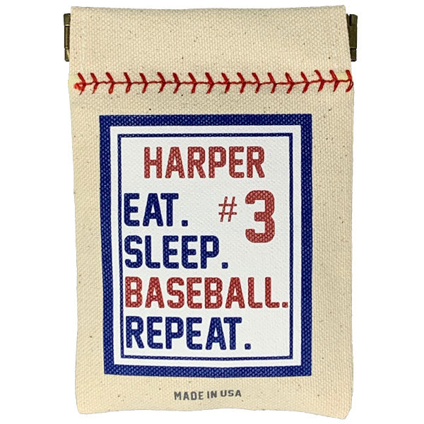 Eat. Sleep. Baseball. Repeat. Seed Sack® | Canvas Baseball Seed Pouch