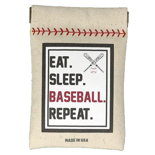 Eat. Sleep. Baseball. Repeat. Seed Sack® | Canvas Baseball Seed Pouch