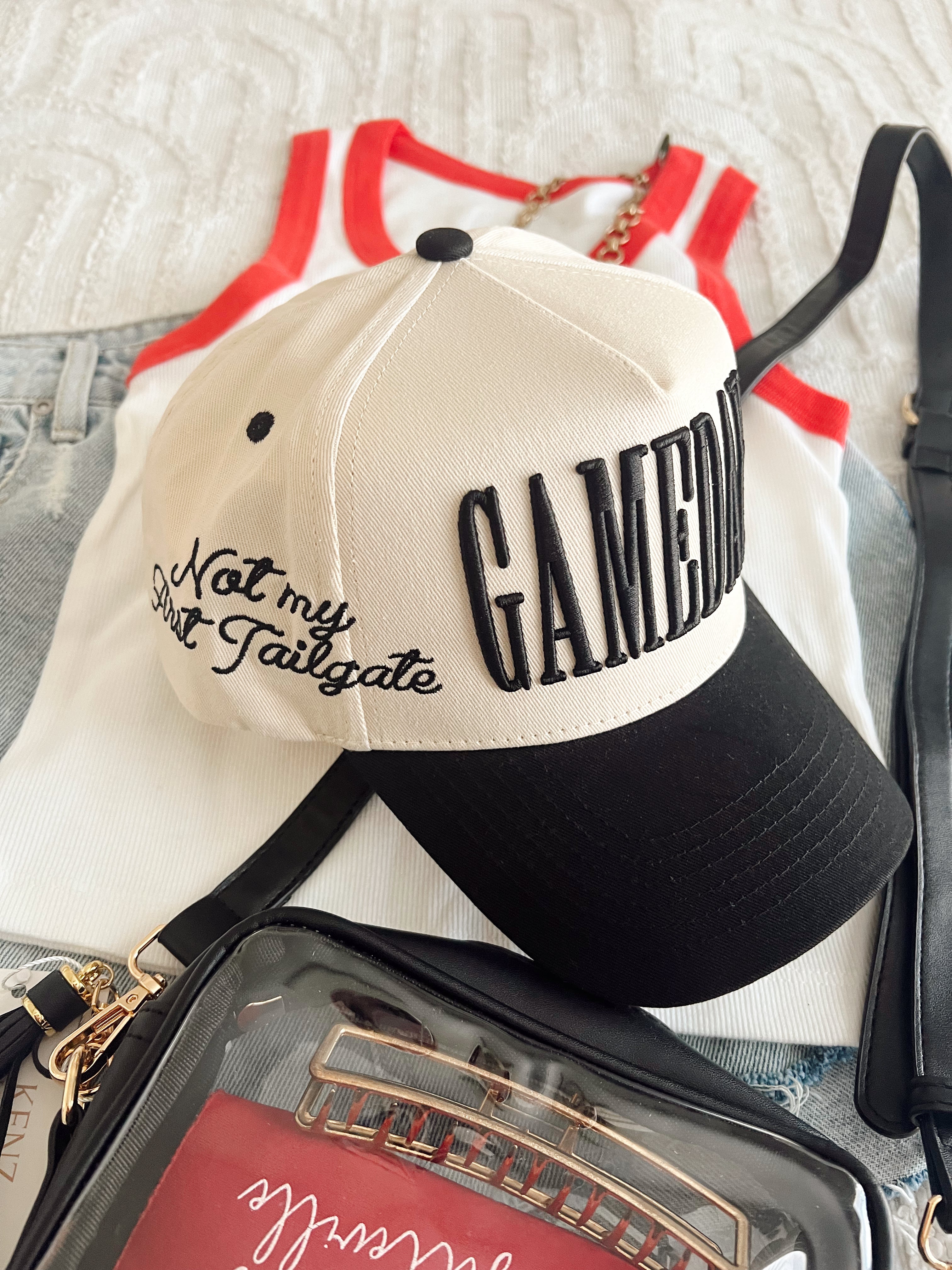 Collection of Gameday Not My First Tailgate Hat | Vintage Trucker Snapback in a gallery layout