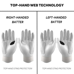 Collection of JAX Batting Gloves Platinum White Pro Cuff in a gallery layout