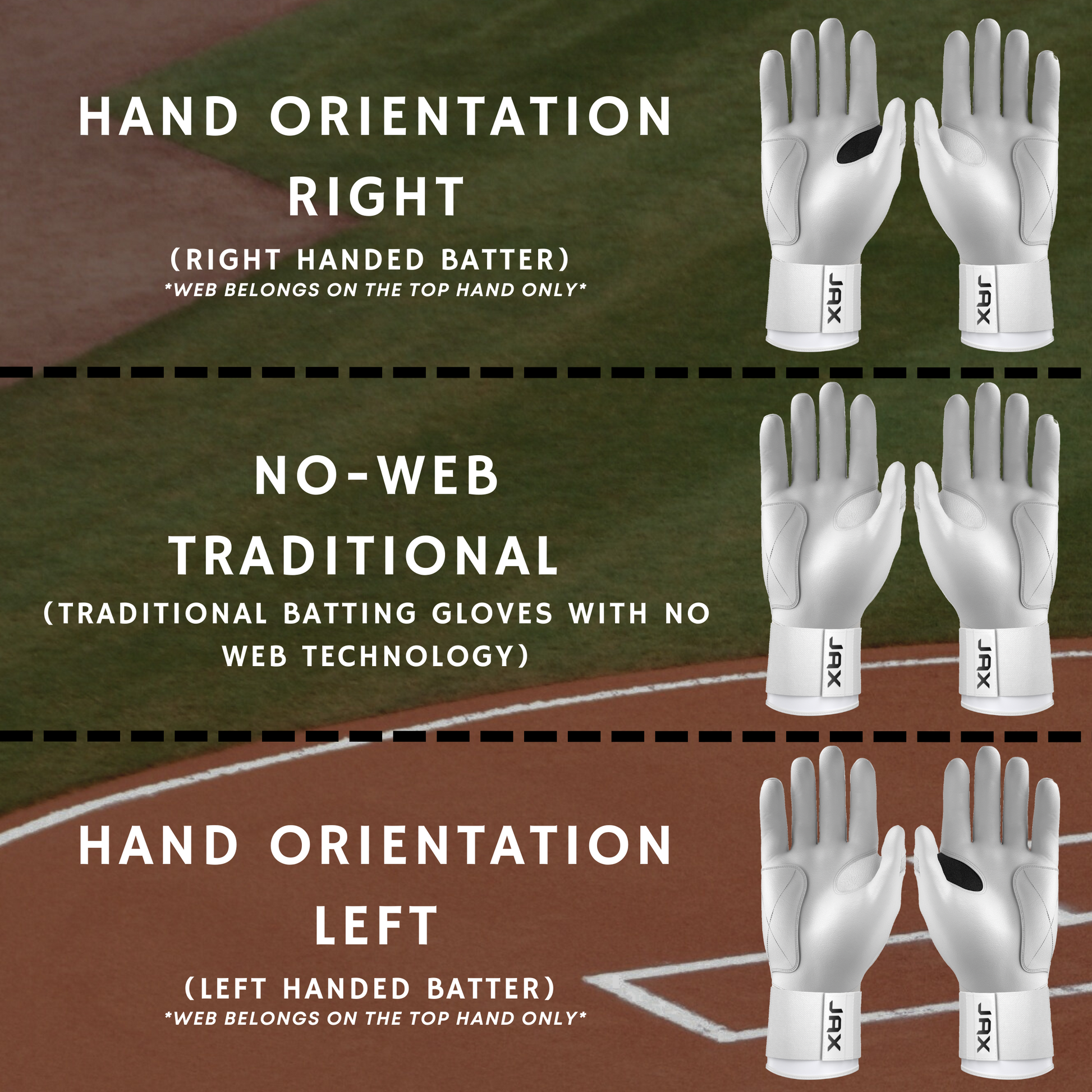 JAX Batting Gloves Baby Blue Pro Cuff