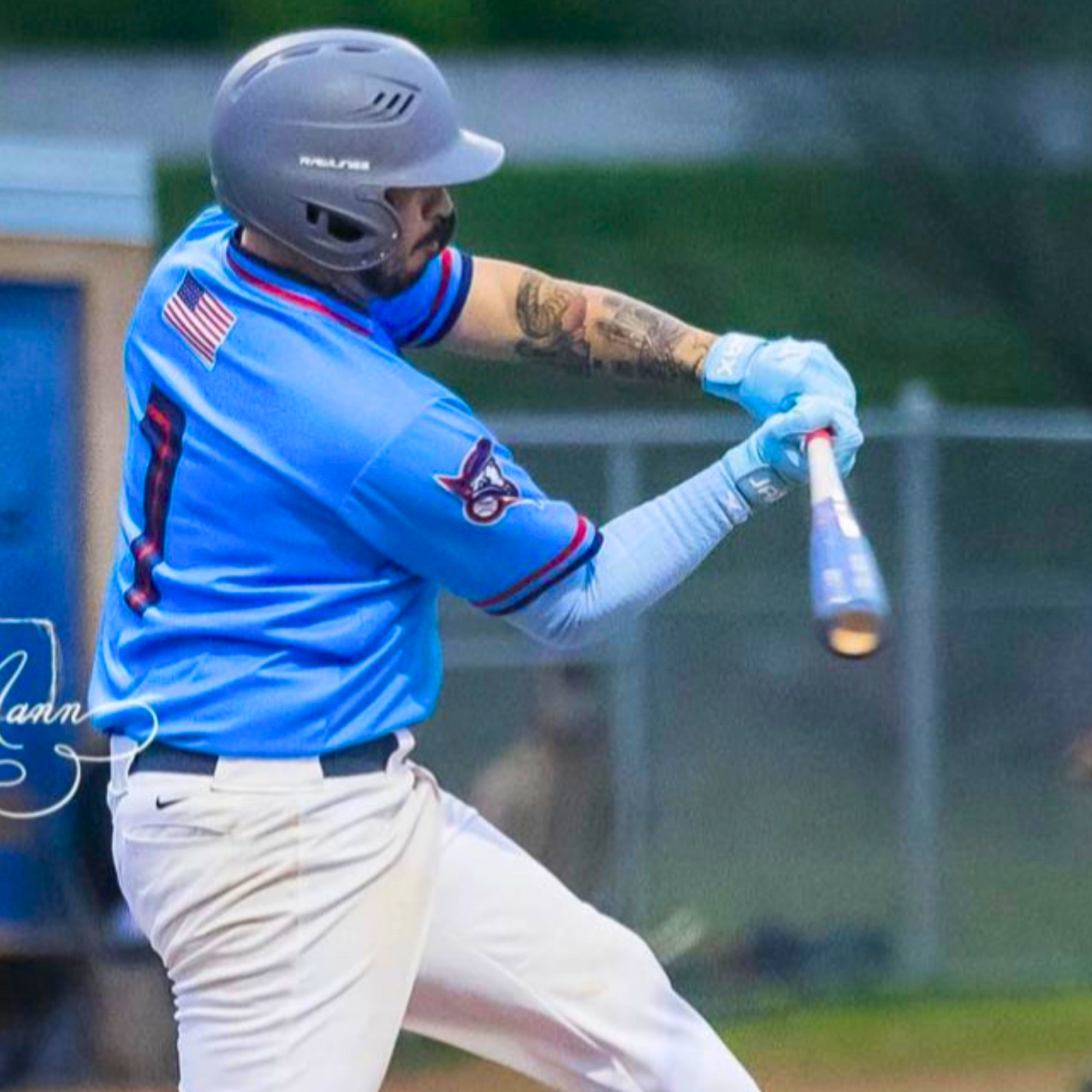 Collection of JAX Batting Gloves Baby Blue Pro Cuff in a gallery layout