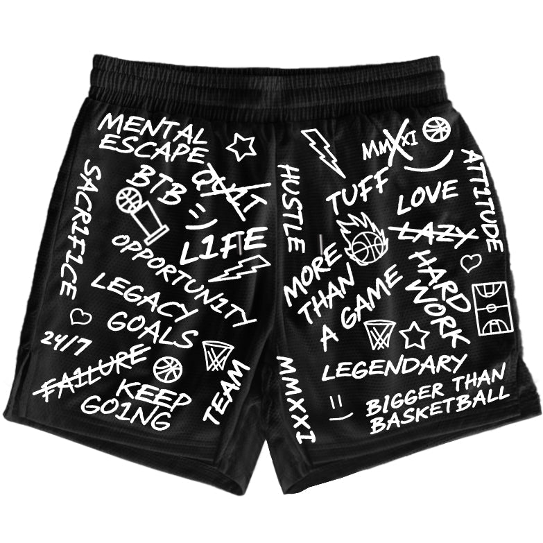 Collection of Emotions Basketball Shorts in a gallery layout