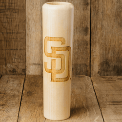 Collection of Wooden vase with a engraved logo on a wooden surface in a gallery layout